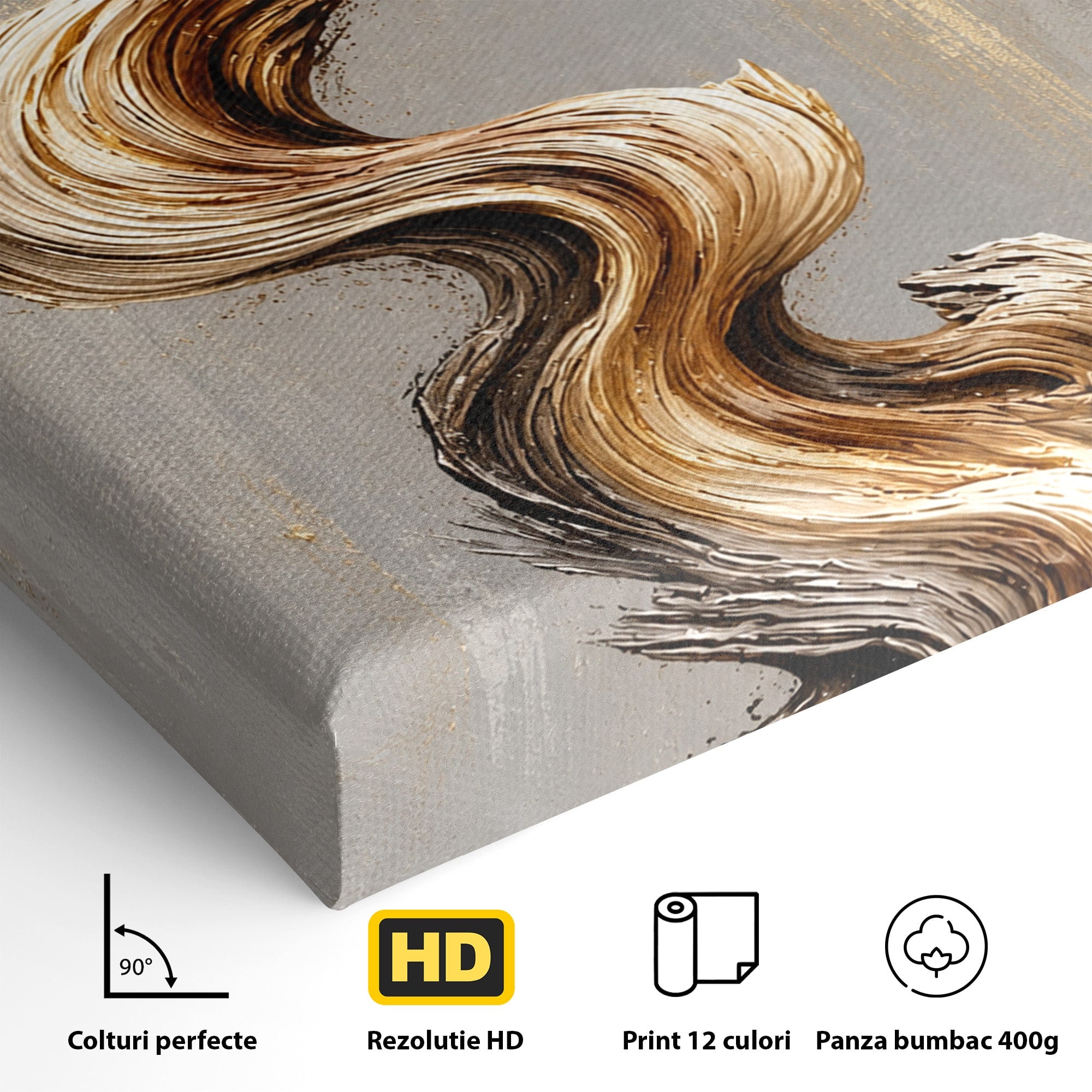 Tablou Canvas Premium LuxCanva® U1172, Echilibrul Copacului Spiralat, Abstract, Eleganta, Arta Moderna, Copac, Living, Culori Vibrante