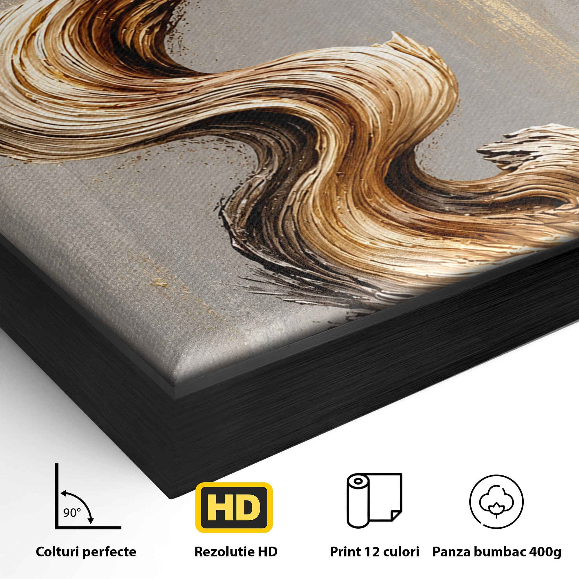 Tablou Canvas Premium LuxCanva® U1172, Echilibrul Copacului Spiralat, Abstract, Eleganta, Arta Moderna, Copac, Living, Culori Vibrante