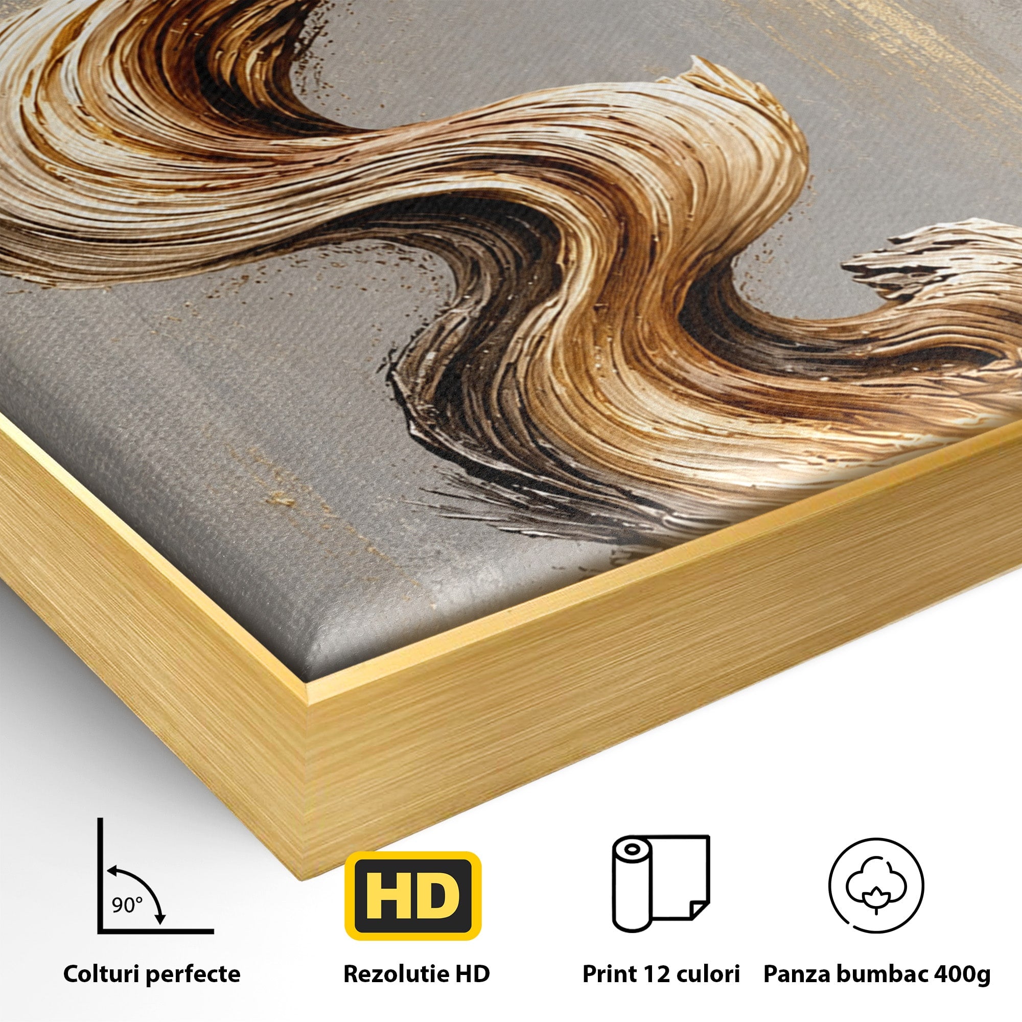Tablou Canvas Premium LuxCanva® U1172, Echilibrul Copacului Spiralat, Abstract, Eleganta, Arta Moderna, Copac, Living, Culori Vibrante