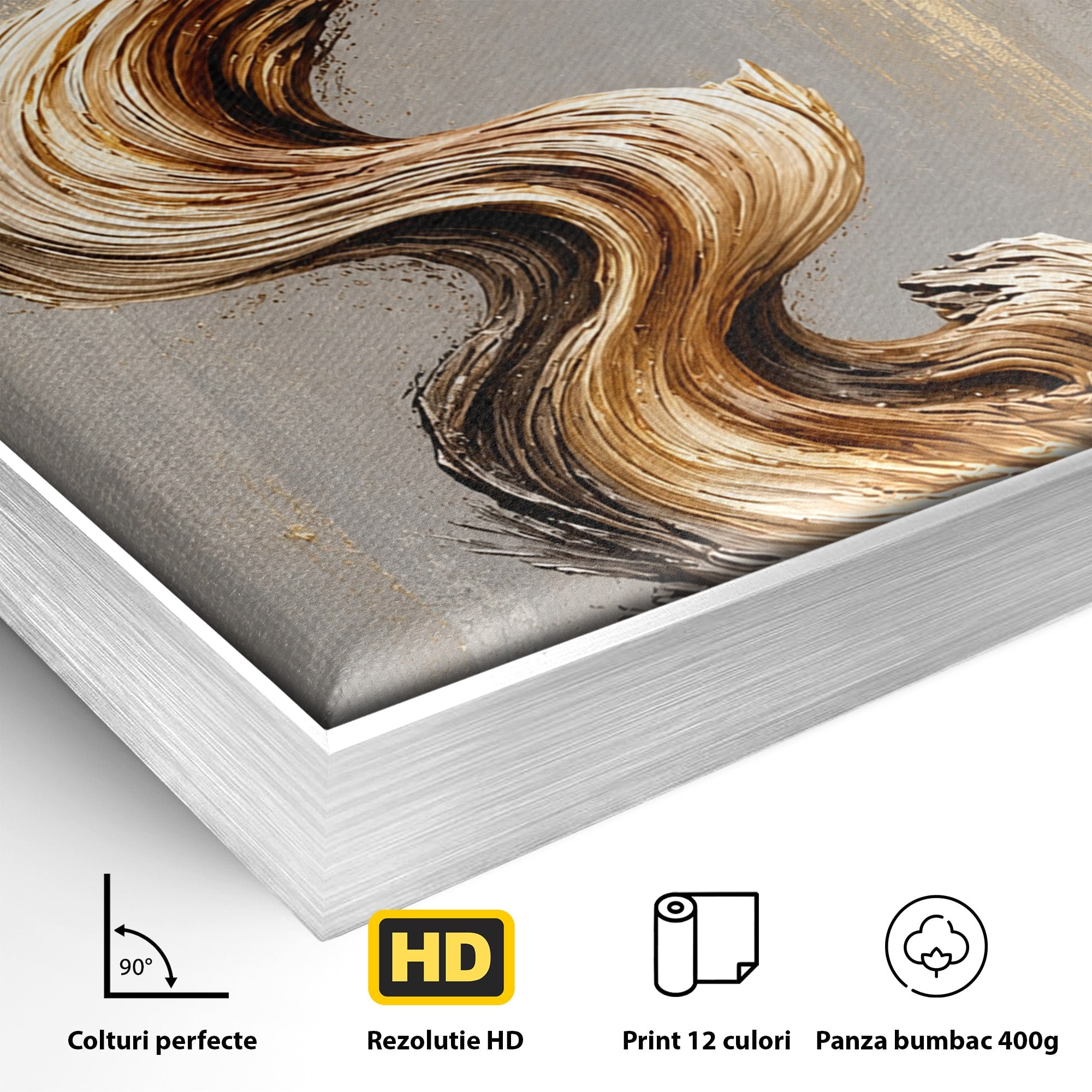 Tablou Canvas Premium LuxCanva® U1172, Echilibrul Copacului Spiralat, Abstract, Eleganta, Arta Moderna, Copac, Living, Culori Vibrante