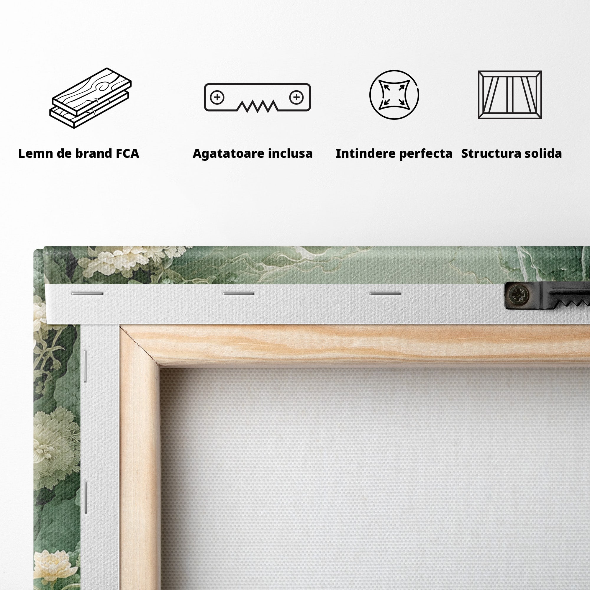 Tablou Canvas Premium LuxCanva® U1175, Lacul Pastelat, Natura, Pasari, Flori, Lac, Dormitor, Culori Vibrante