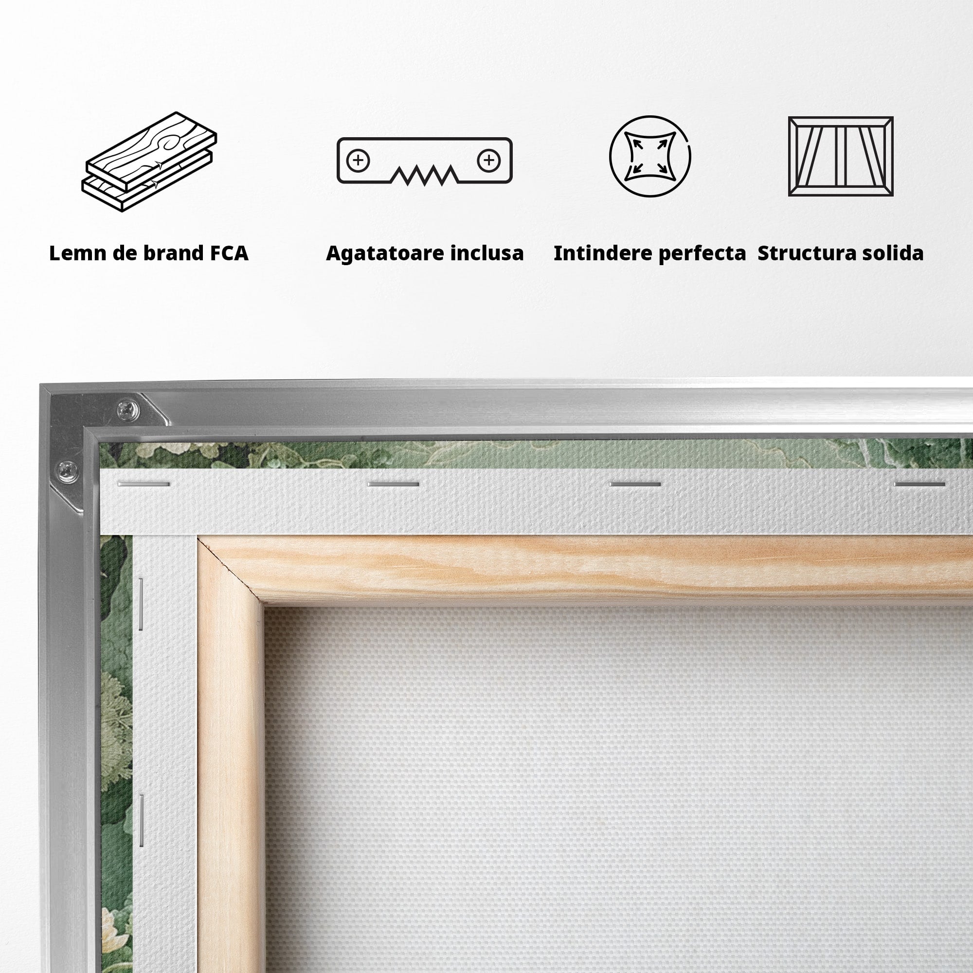 Tablou Canvas Premium LuxCanva® U1175, Lacul Pastelat, Natura, Pasari, Flori, Lac, Dormitor, Culori Vibrante