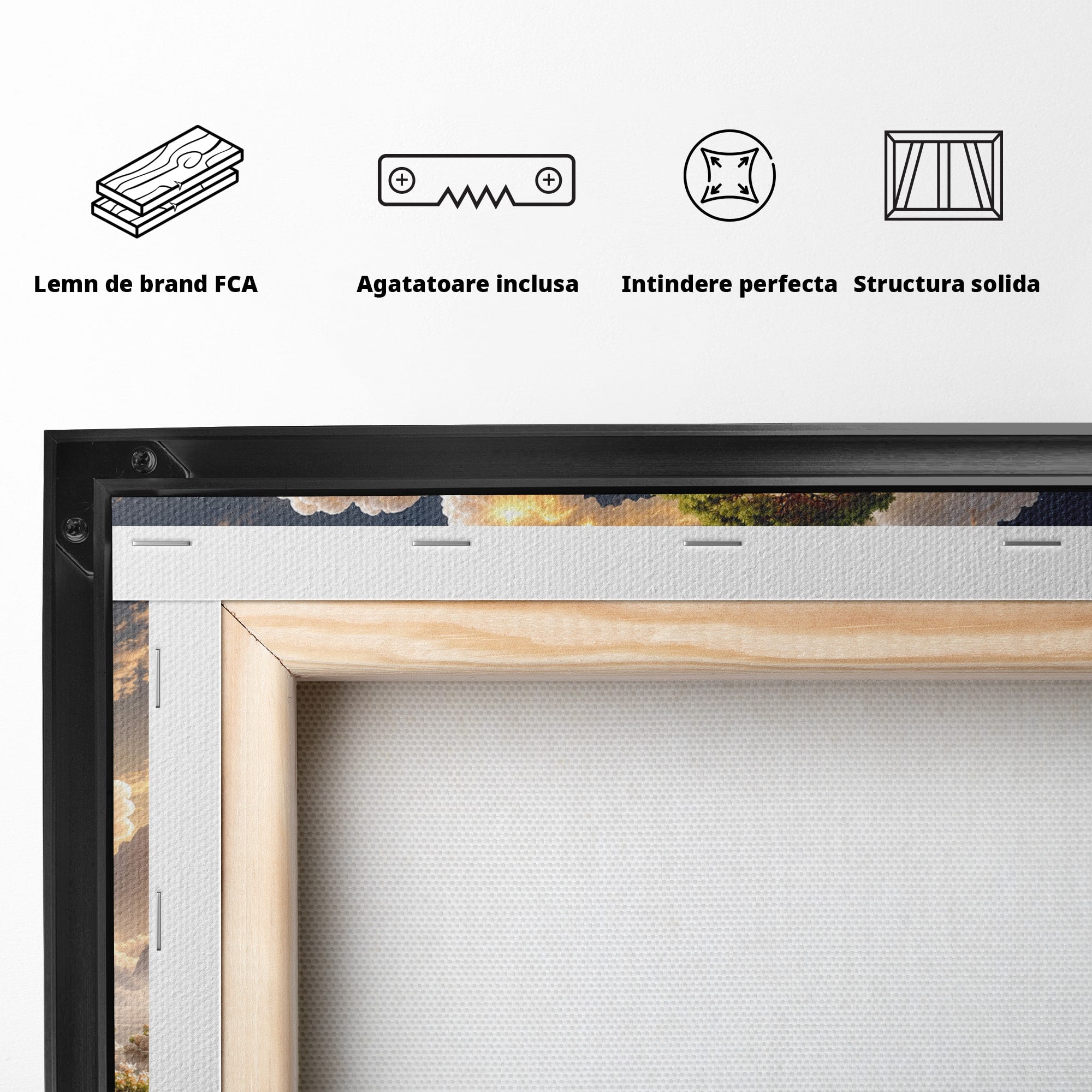 Tablou Canvas Premium LuxCanva® U1177, Insula Plutitoare Magica, Natura, Fantezie, Peisaj, Insula, Living, Culori Vibrante