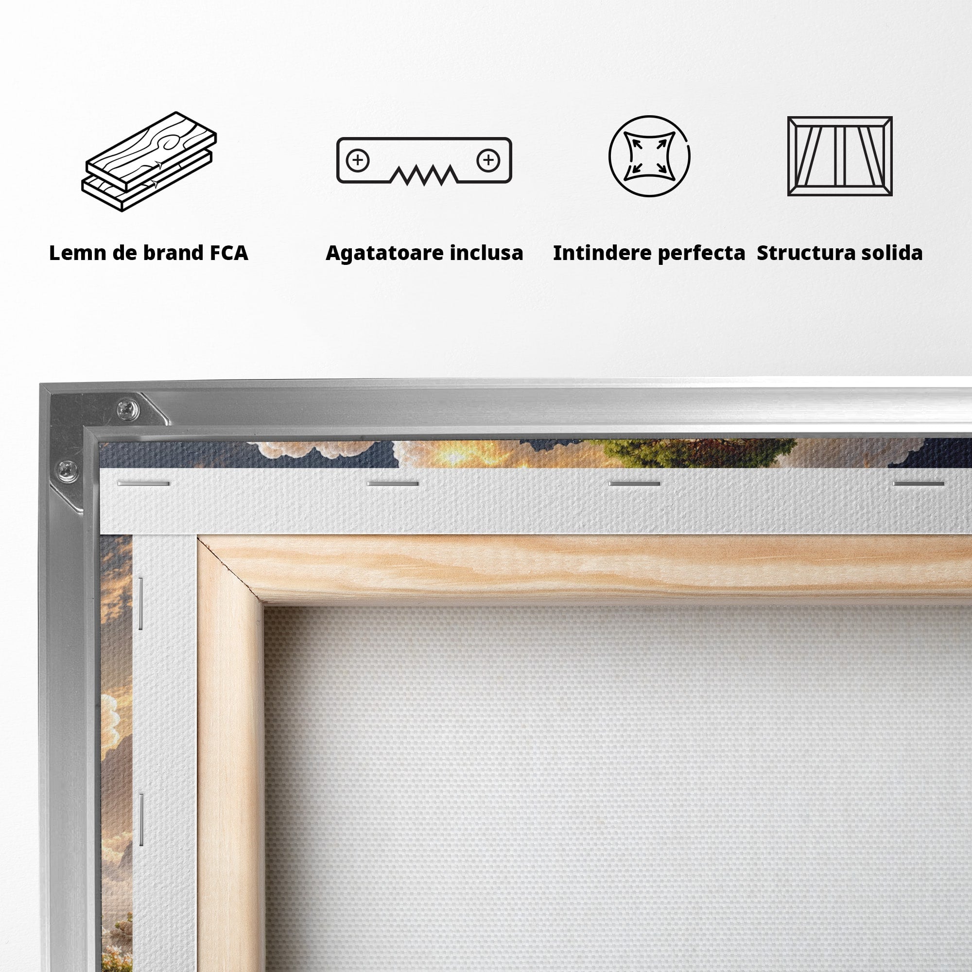 Tablou Canvas Premium LuxCanva® U1177, Insula Plutitoare Magica, Natura, Fantezie, Peisaj, Insula, Living, Culori Vibrante