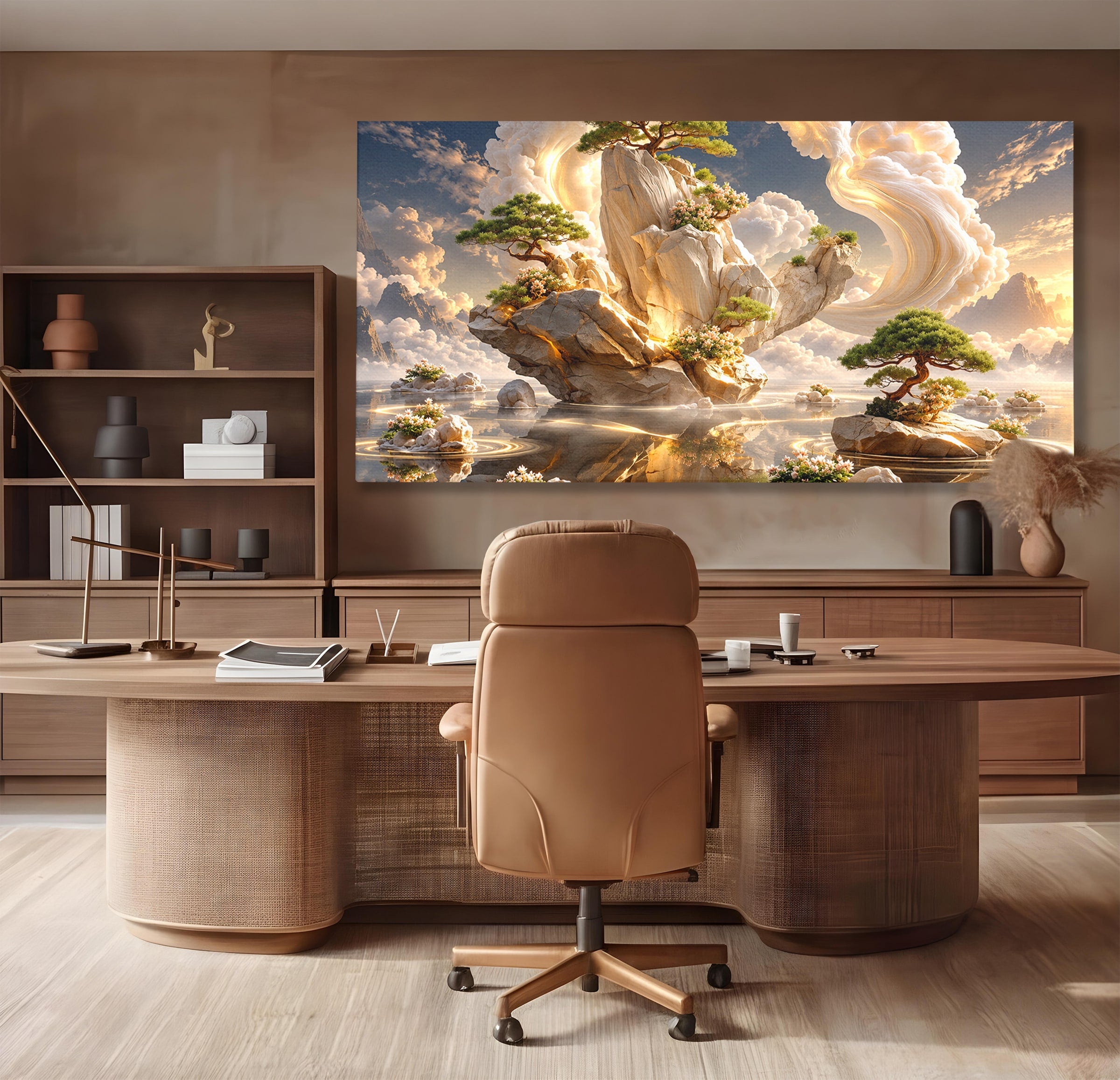 Tablou Canvas Premium LuxCanva® U1177, Insula Plutitoare Magica, Natura, Fantezie, Peisaj, Insula, Living, Culori Vibrante