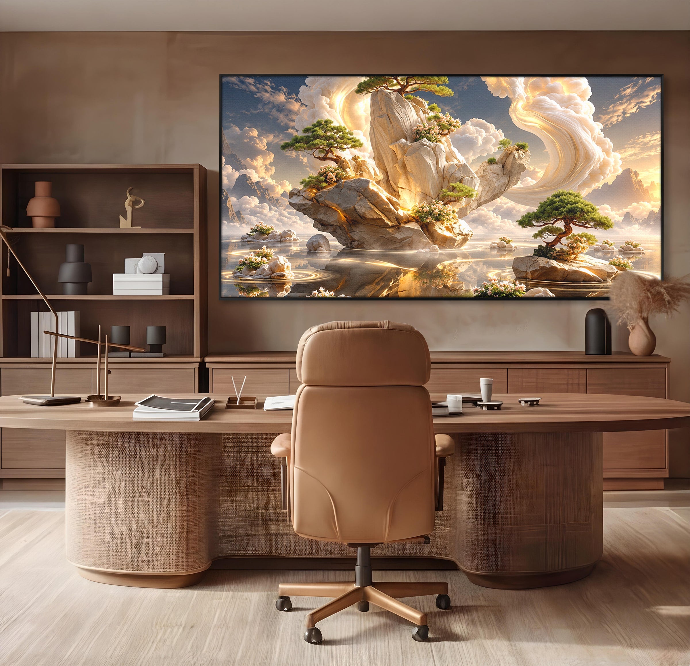 Tablou Canvas Premium LuxCanva® U1177, Insula Plutitoare Magica, Natura, Fantezie, Peisaj, Insula, Living, Culori Vibrante