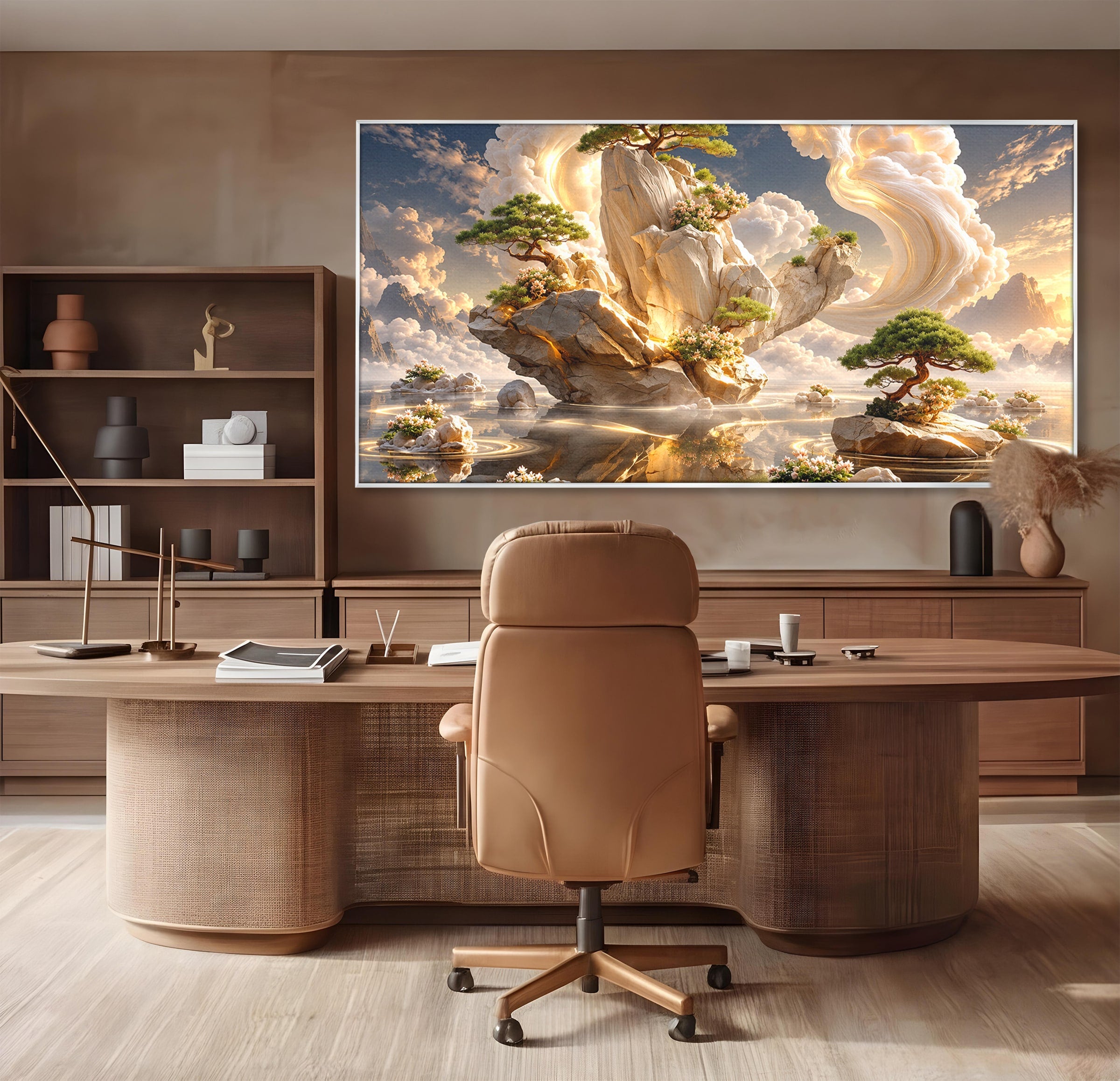 Tablou Canvas Premium LuxCanva® U1177, Insula Plutitoare Magica, Natura, Fantezie, Peisaj, Insula, Living, Culori Vibrante