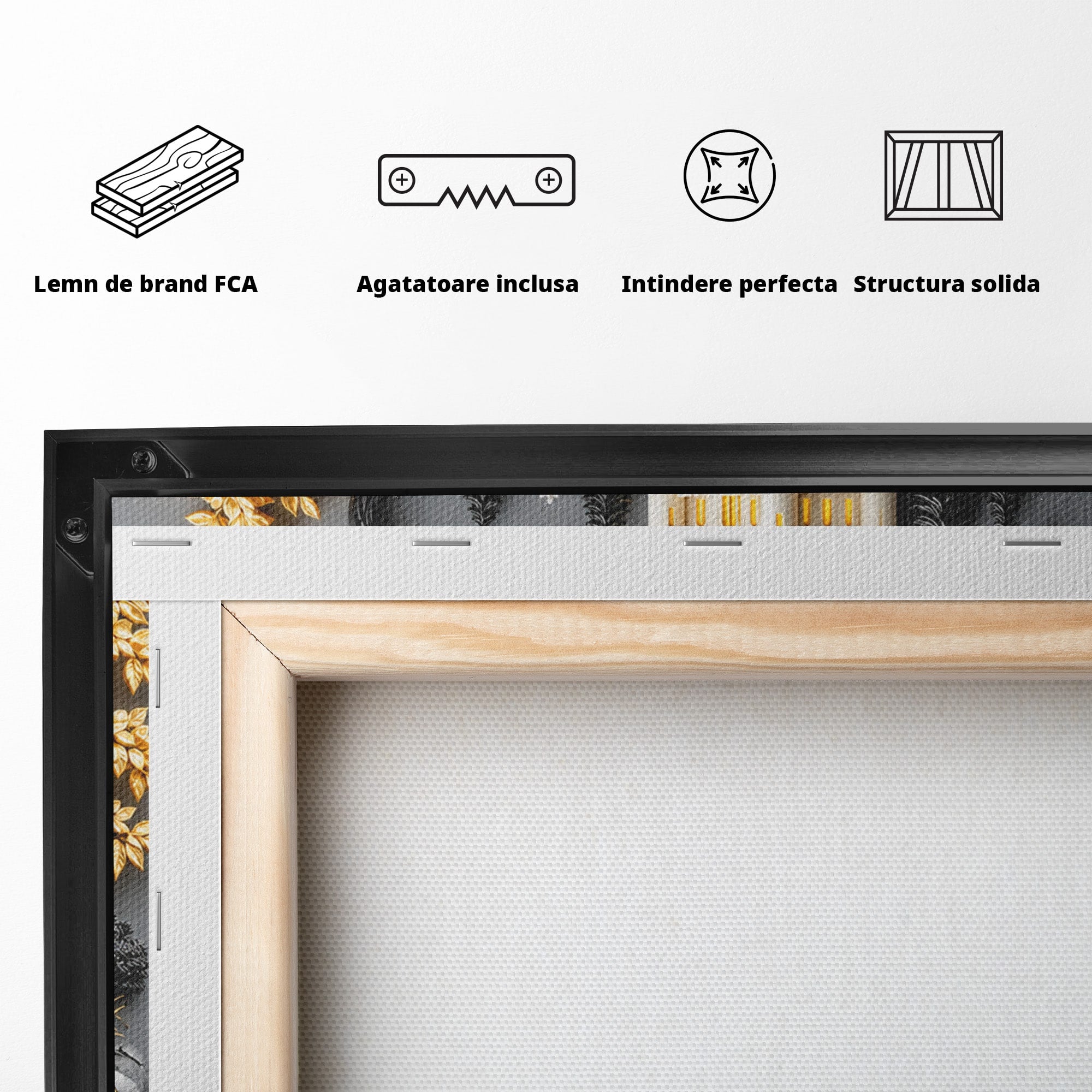 Tablou Canvas Premium LuxCanva® U1178, Castelul Fermecat, Peisaj, Rau, Natura, Castel, Living, Culori Vibrante