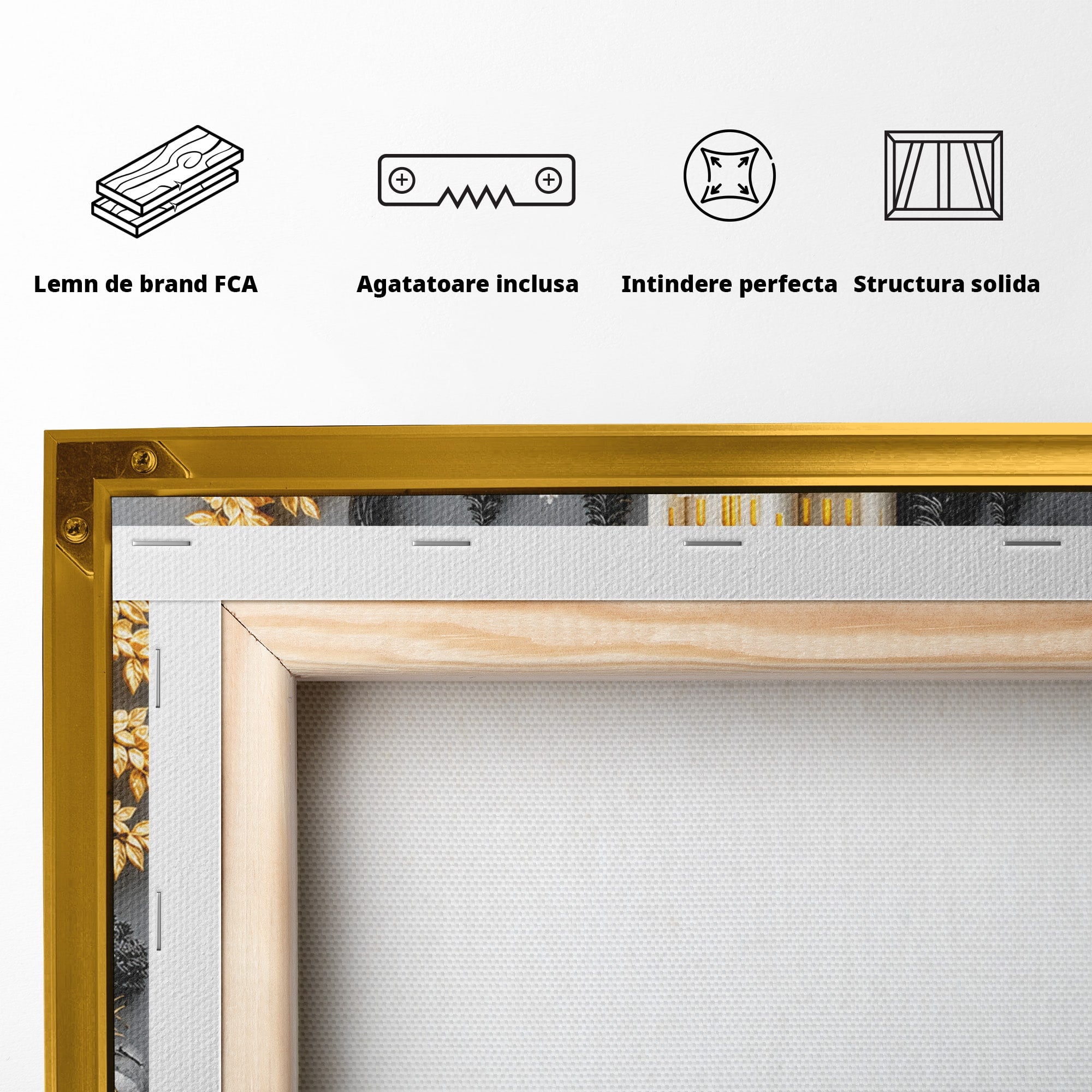 Tablou Canvas Premium LuxCanva® U1178, Castelul Fermecat, Peisaj, Rau, Natura, Castel, Living, Culori Vibrante