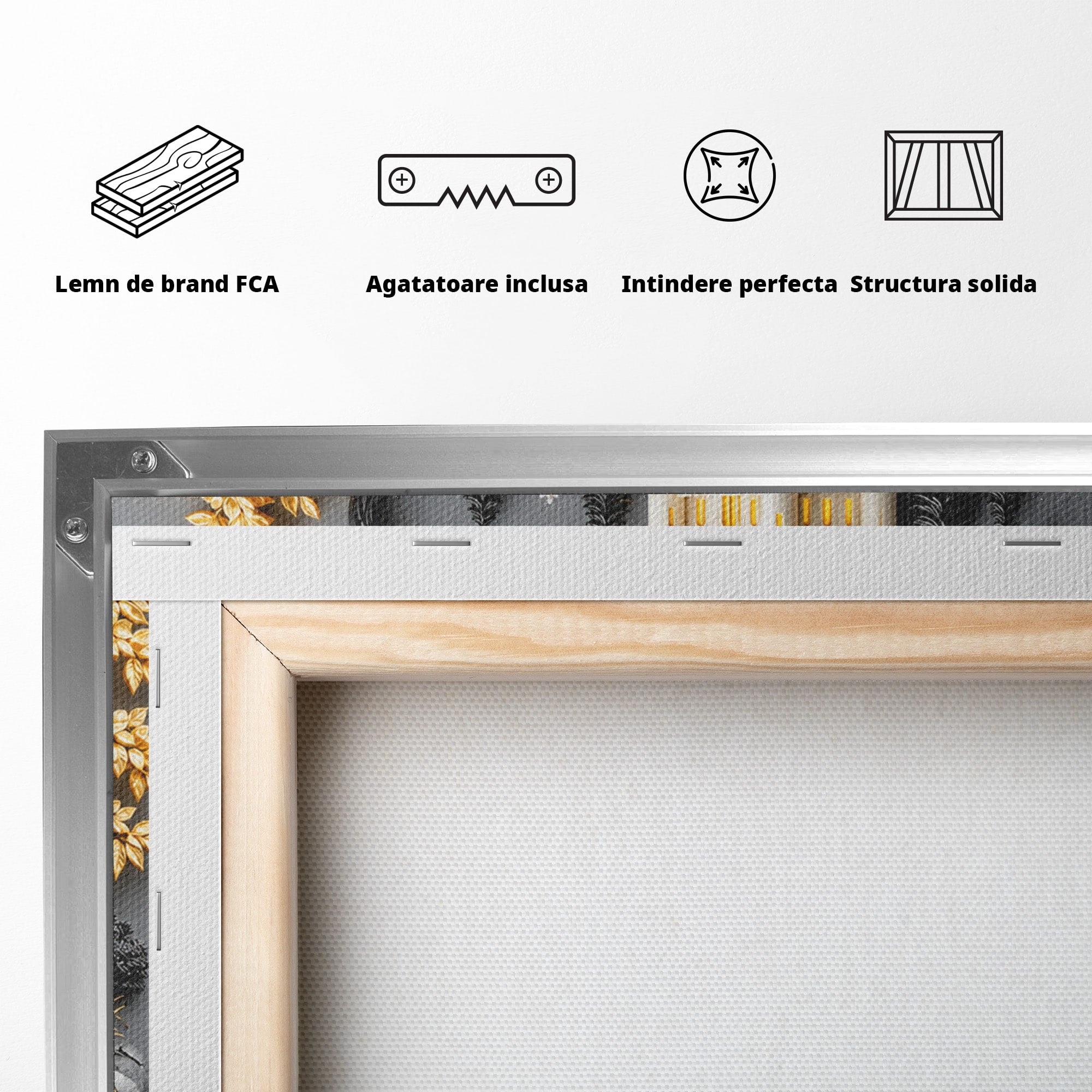 Tablou Canvas Premium LuxCanva® U1178, Castelul Fermecat, Peisaj, Rau, Natura, Castel, Living, Culori Vibrante