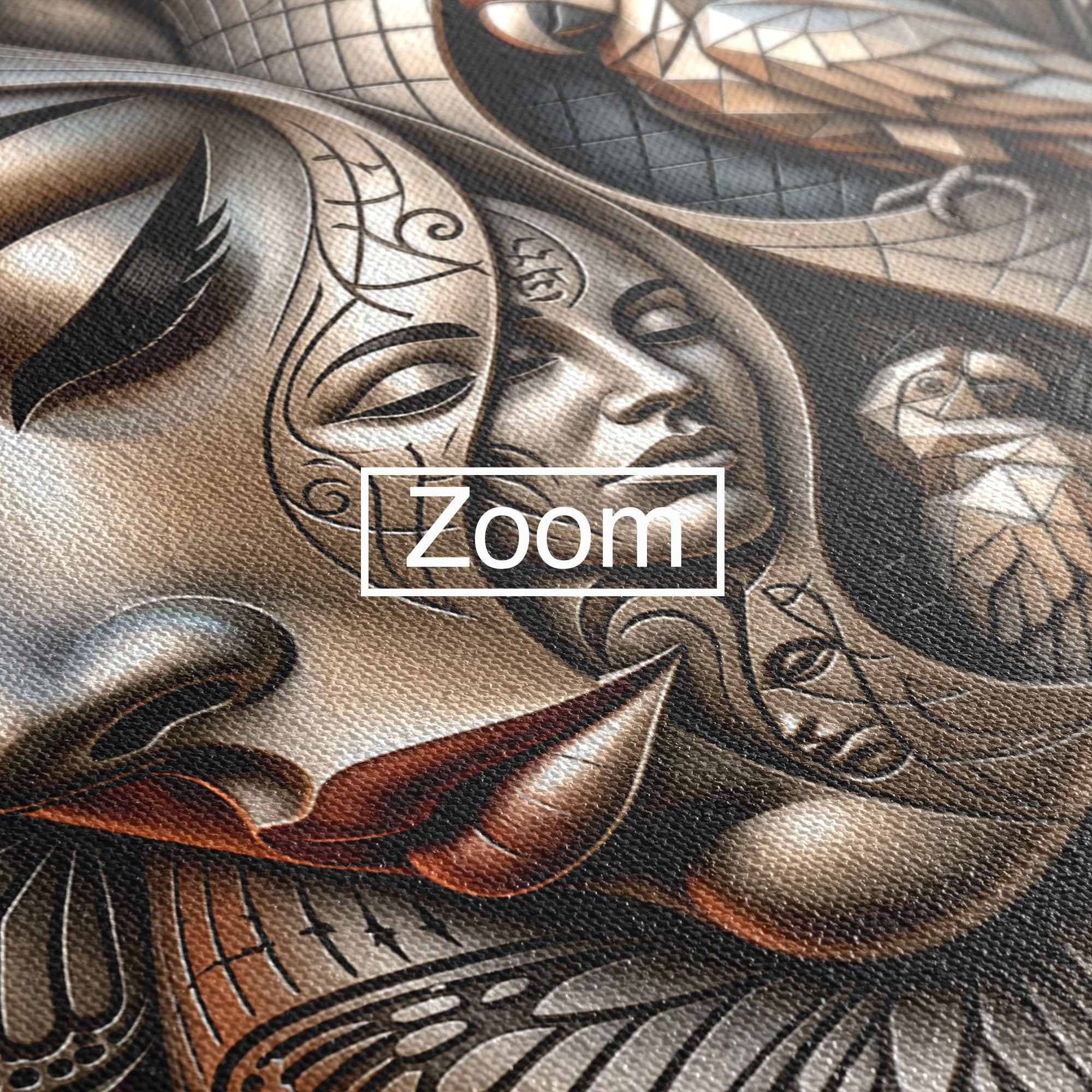 Tablou Canvas Premium LuxCanva® U1180, Chipuri Si Papagali, Abstract, Arta, Chipuri, Papagali, Living, Culori Vibrante