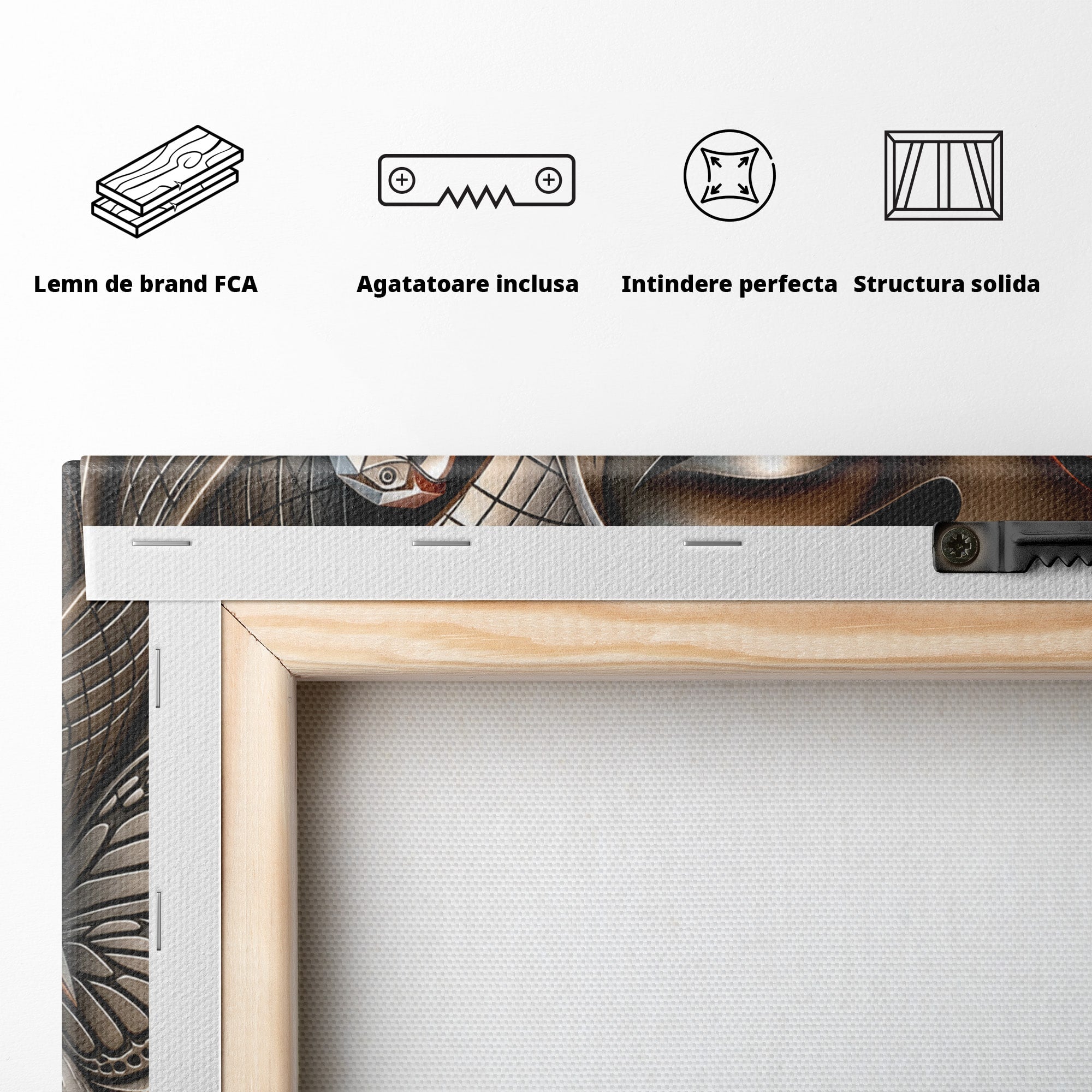 Tablou Canvas Premium LuxCanva® U1180, Chipuri Si Papagali, Abstract, Arta, Chipuri, Papagali, Living, Culori Vibrante