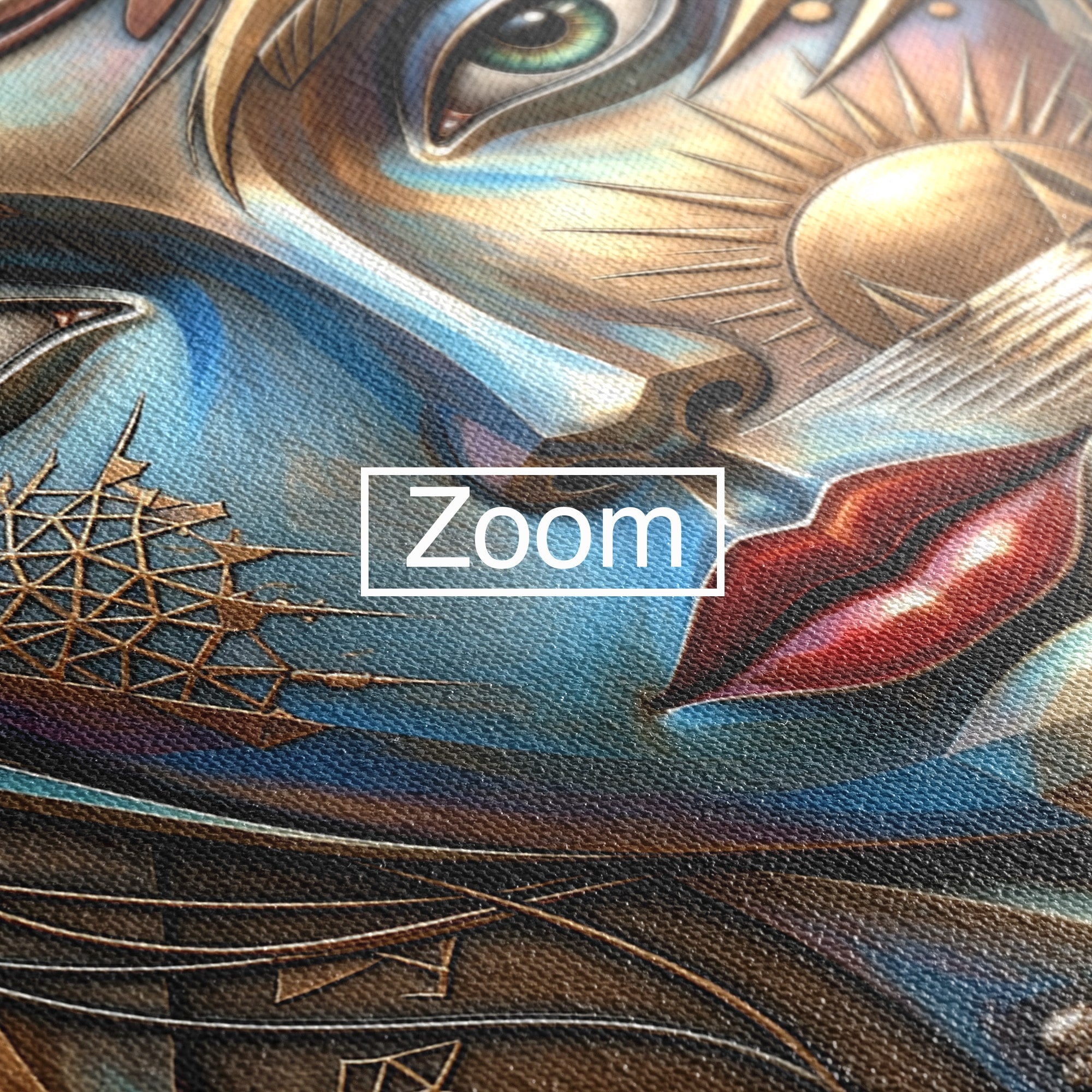 Tablou Canvas Premium LuxCanva® U1181, Chip De Zeita, Portret, Mistic, Fantezie, Feminin, Living, Culori Vibrante