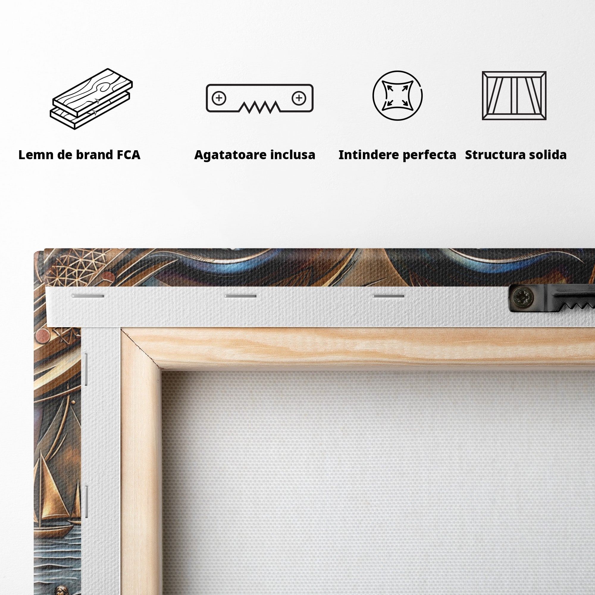 Tablou Canvas Premium LuxCanva® U1181, Chip De Zeita, Portret, Mistic, Fantezie, Feminin, Living, Culori Vibrante