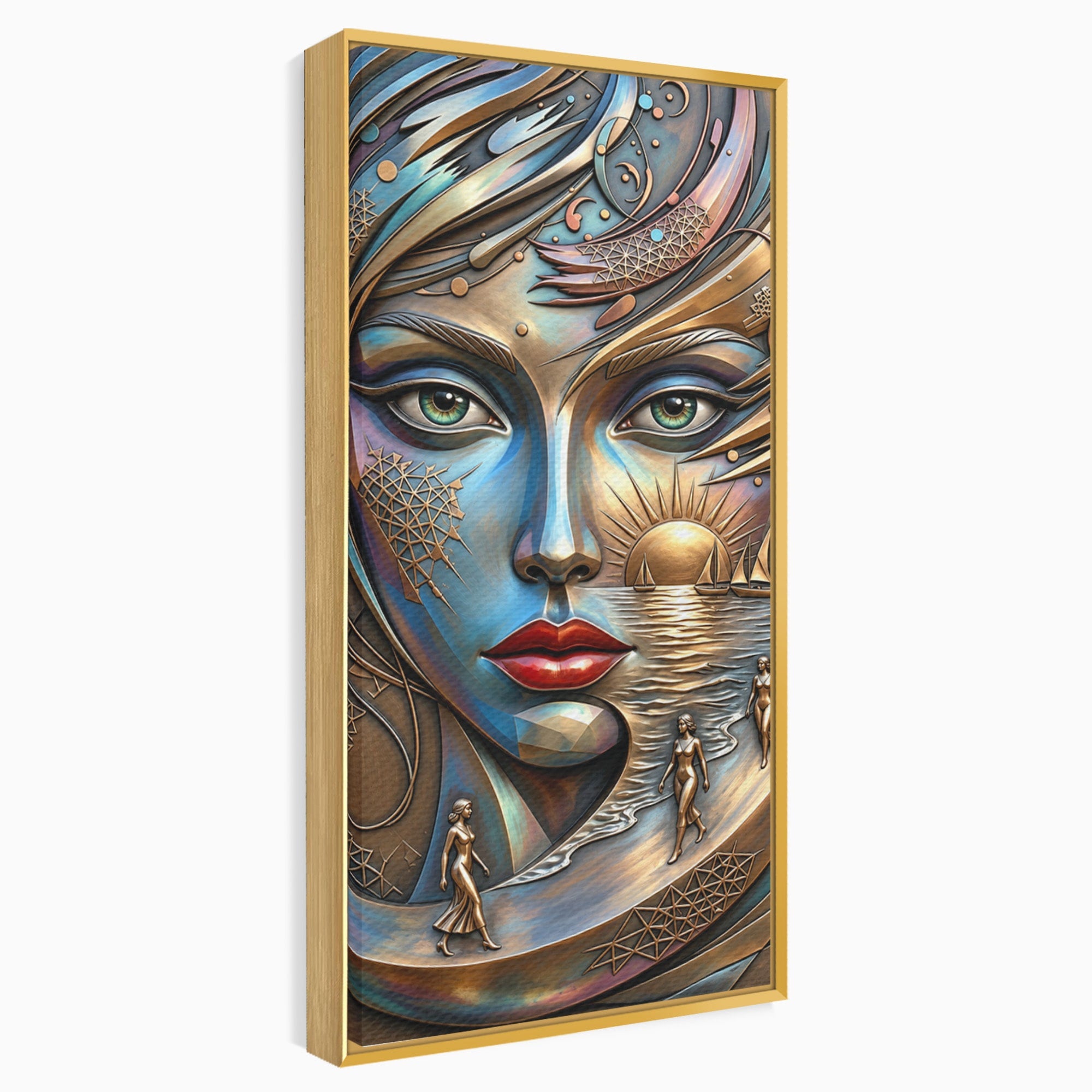 Tablou Canvas Premium LuxCanva® U1181, Chip De Zeita, Portret, Mistic, Fantezie, Feminin, Living, Culori Vibrante