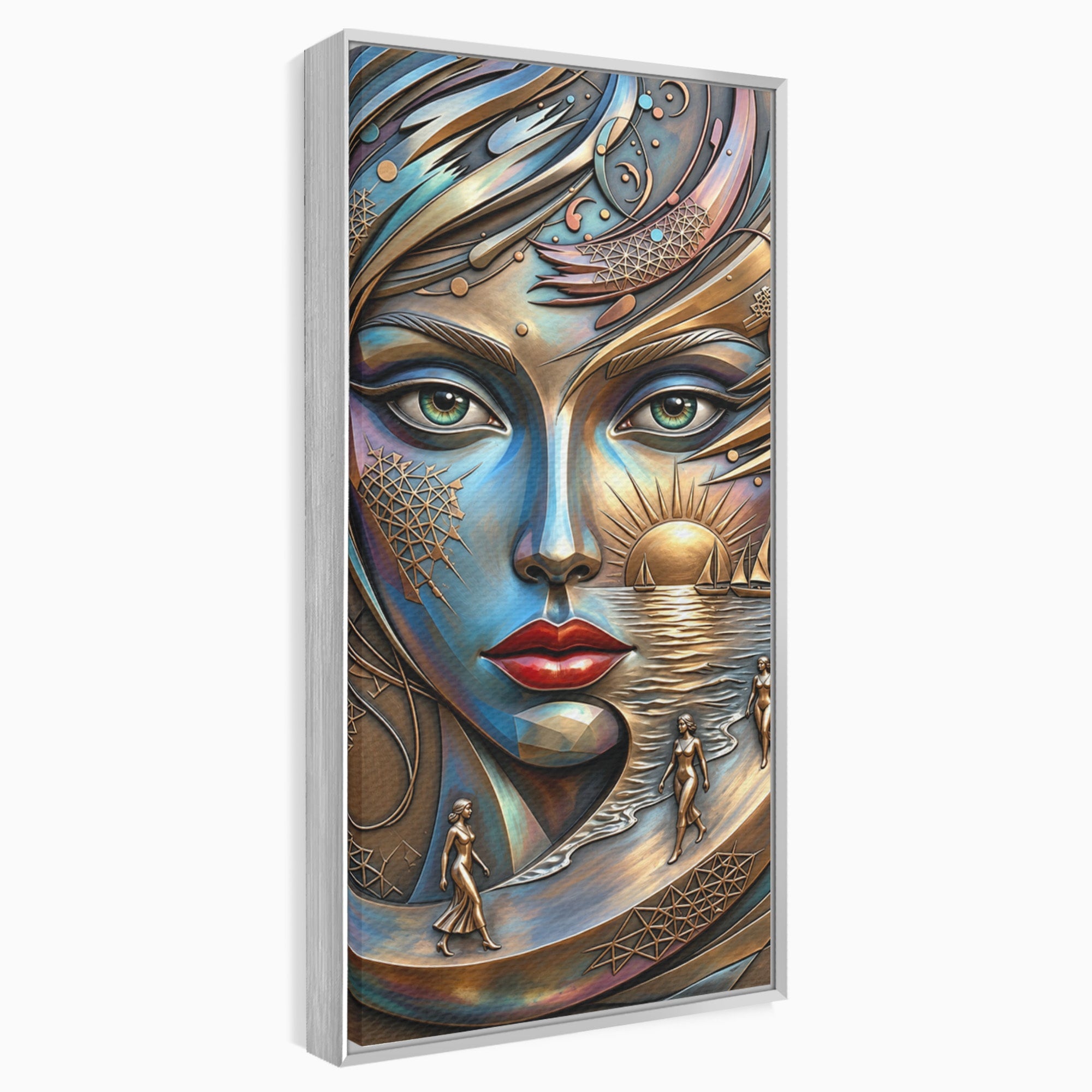 Tablou Canvas Premium LuxCanva® U1181, Chip De Zeita, Portret, Mistic, Fantezie, Feminin, Living, Culori Vibrante