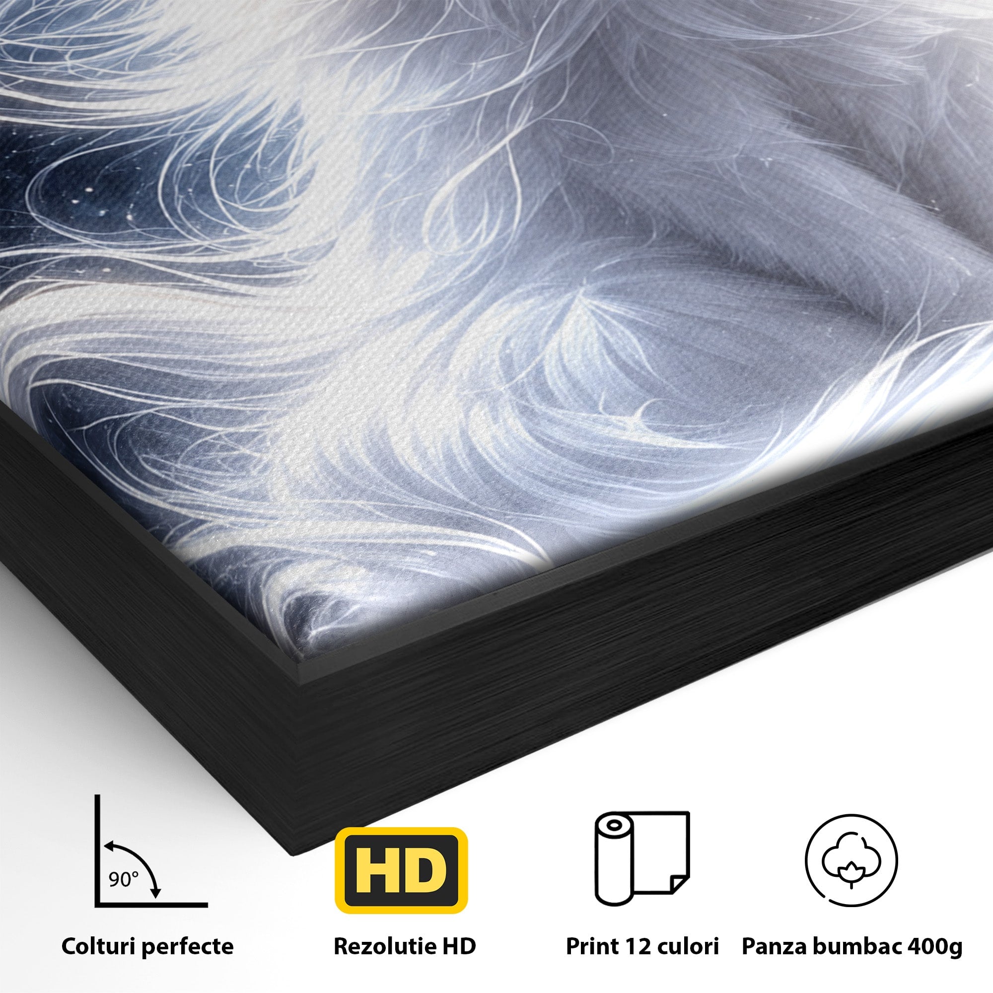 Tablou Canvas Premium LuxCanva® U1184, Pisica De Vis, Eleganta, Pisica, Vis, Living, Dormitor, Culori Vibrante