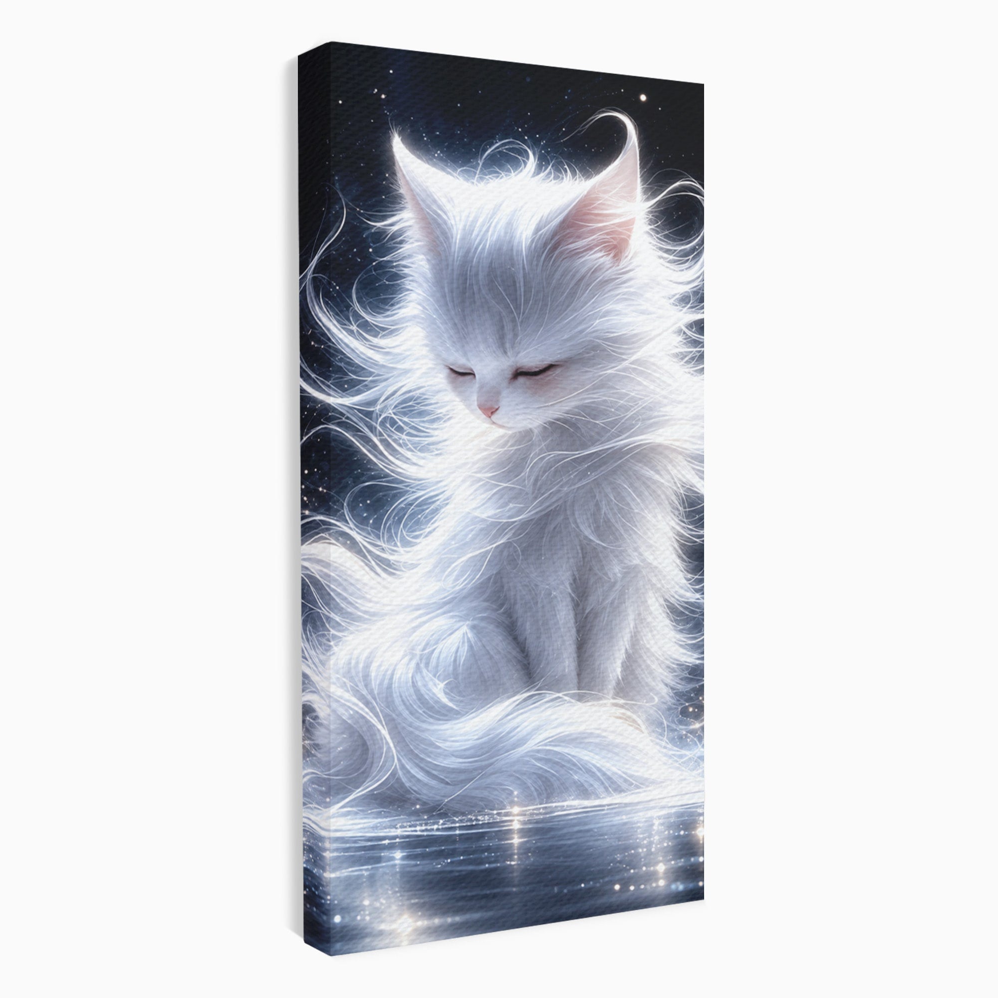 Tablou Canvas Premium LuxCanva® U1184, Pisica De Vis, Eleganta, Pisica, Vis, Living, Dormitor, Culori Vibrante