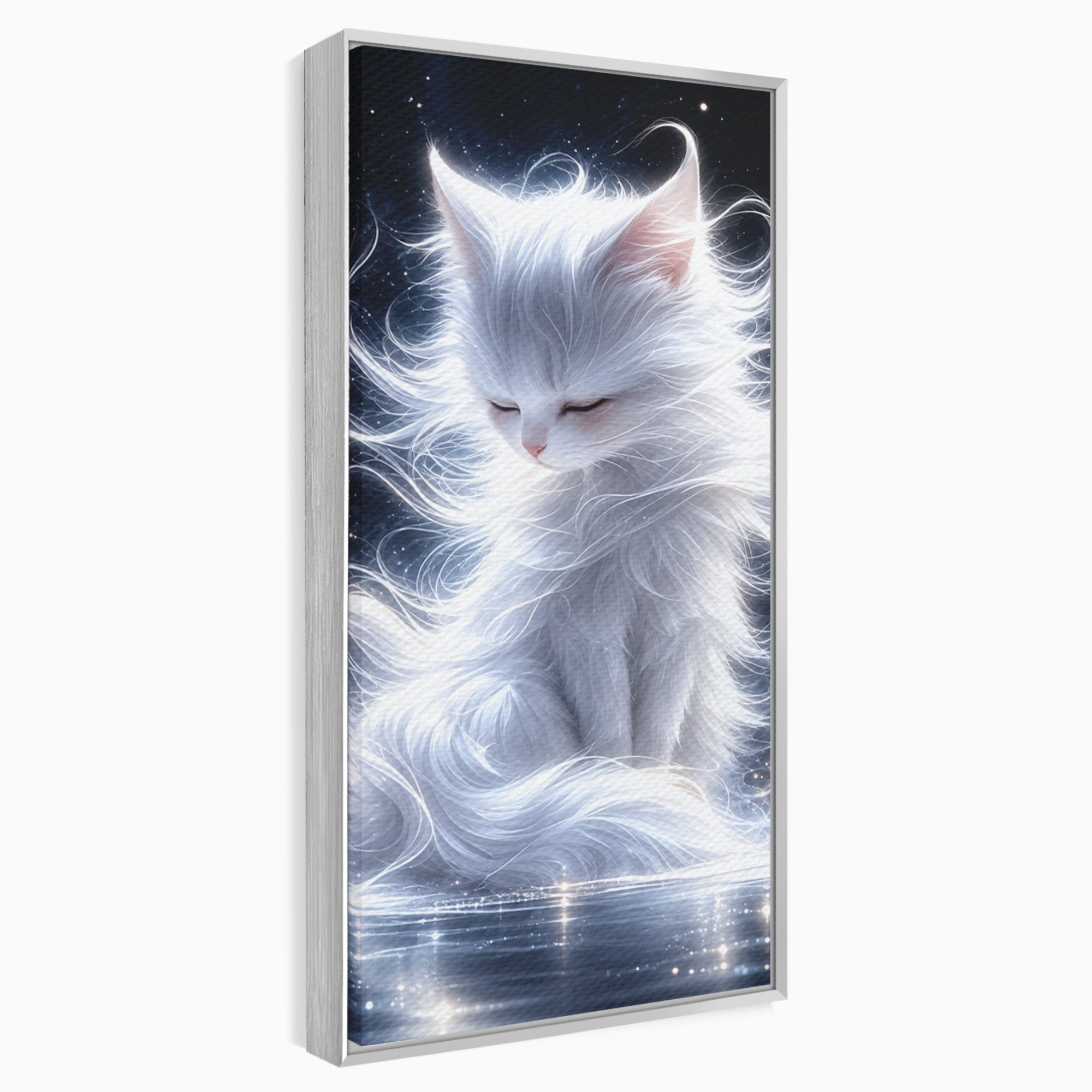 Tablou Canvas Premium LuxCanva® U1184, Pisica De Vis, Eleganta, Pisica, Vis, Living, Dormitor, Culori Vibrante