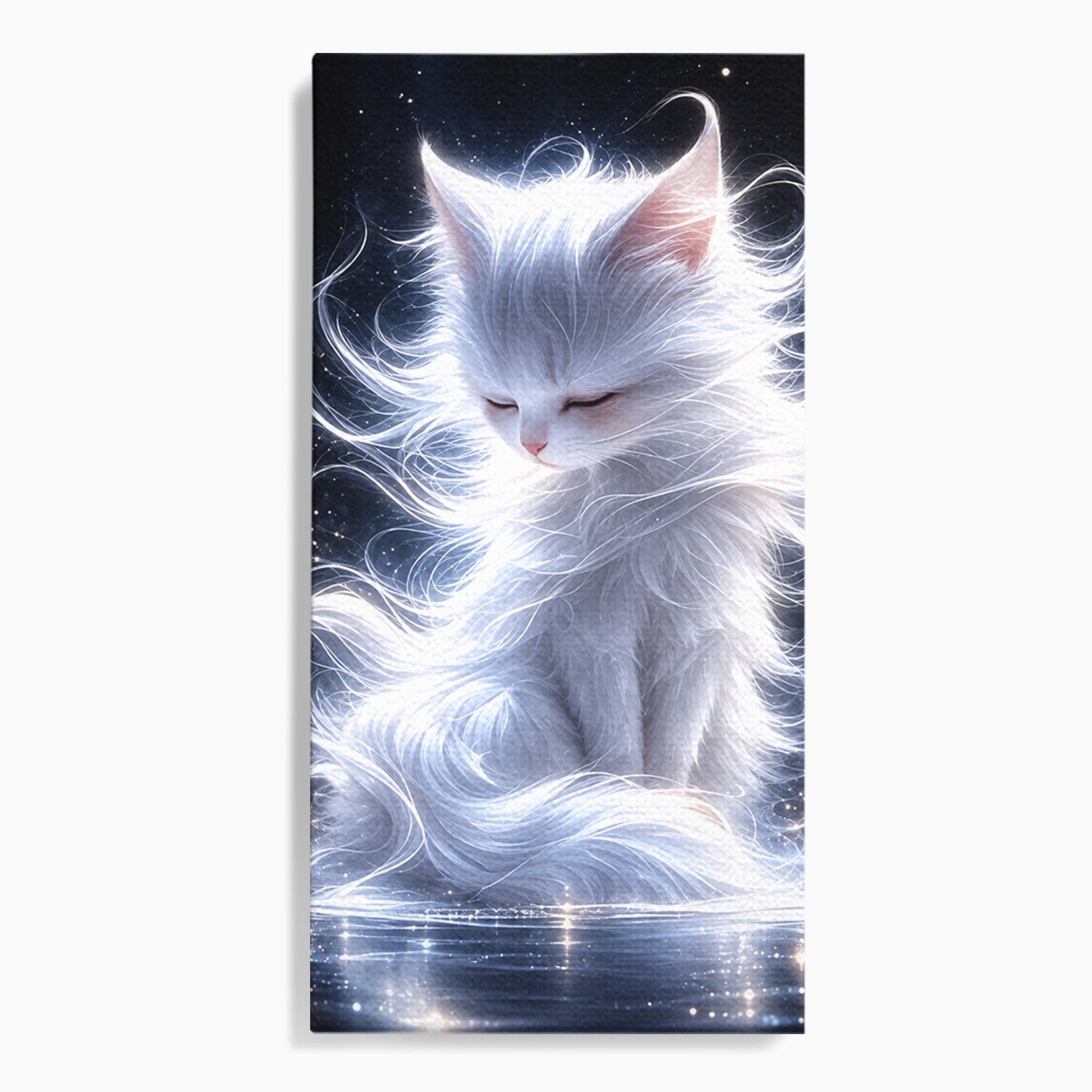 Tablou Canvas Premium LuxCanva® U1184, Pisica De Vis, Eleganta, Pisica, Vis, Living, Dormitor, Culori Vibrante