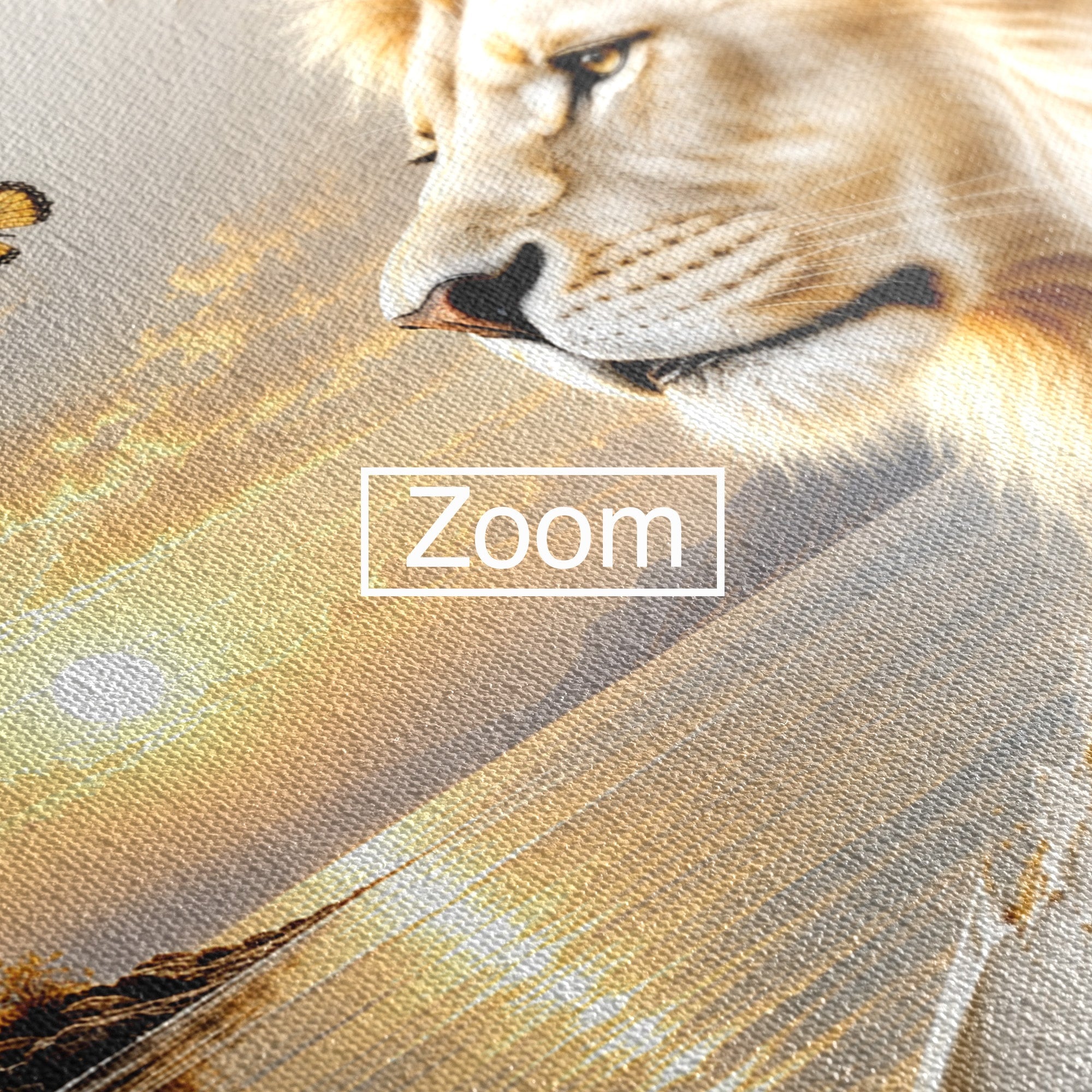 Tablou Canvas Premium LuxCanva® U1187, Leul Regal, Apus, Natura, Peisaj, Animale, Leu, Dormitor, Culori Vibrante