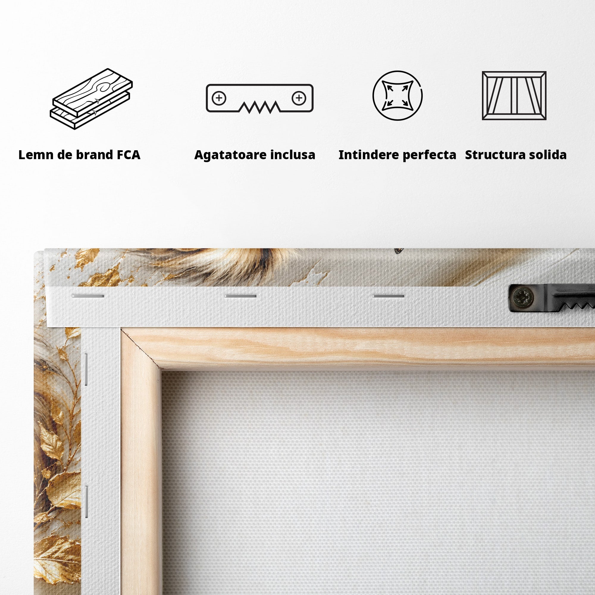 Tablou Canvas Premium LuxCanva® U1187, Leul Regal, Apus, Natura, Peisaj, Animale, Leu, Dormitor, Culori Vibrante