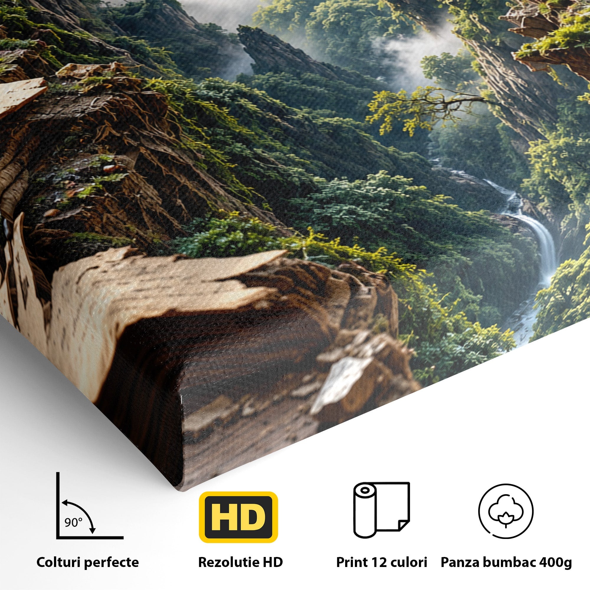 Tablou Canvas Premium LuxCanva® U1193, Lumea Din Carte, Peisaj, Fantezie, Carti, Natura, Living, Culori Vibrante