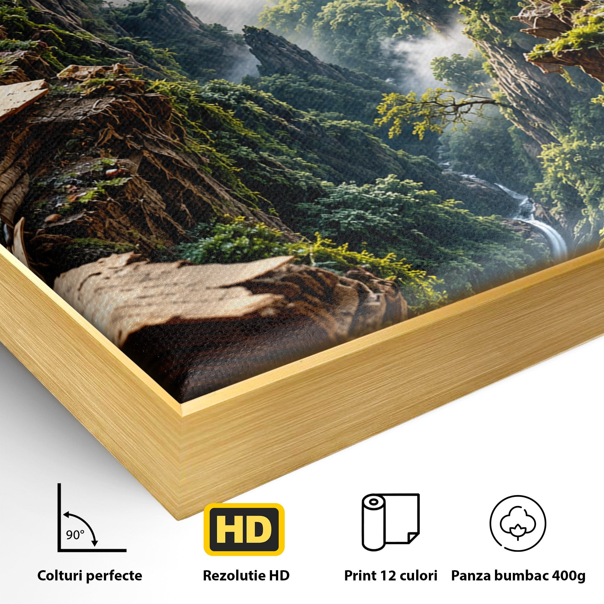 Tablou Canvas Premium LuxCanva® U1193, Lumea Din Carte, Peisaj, Fantezie, Carti, Natura, Living, Culori Vibrante