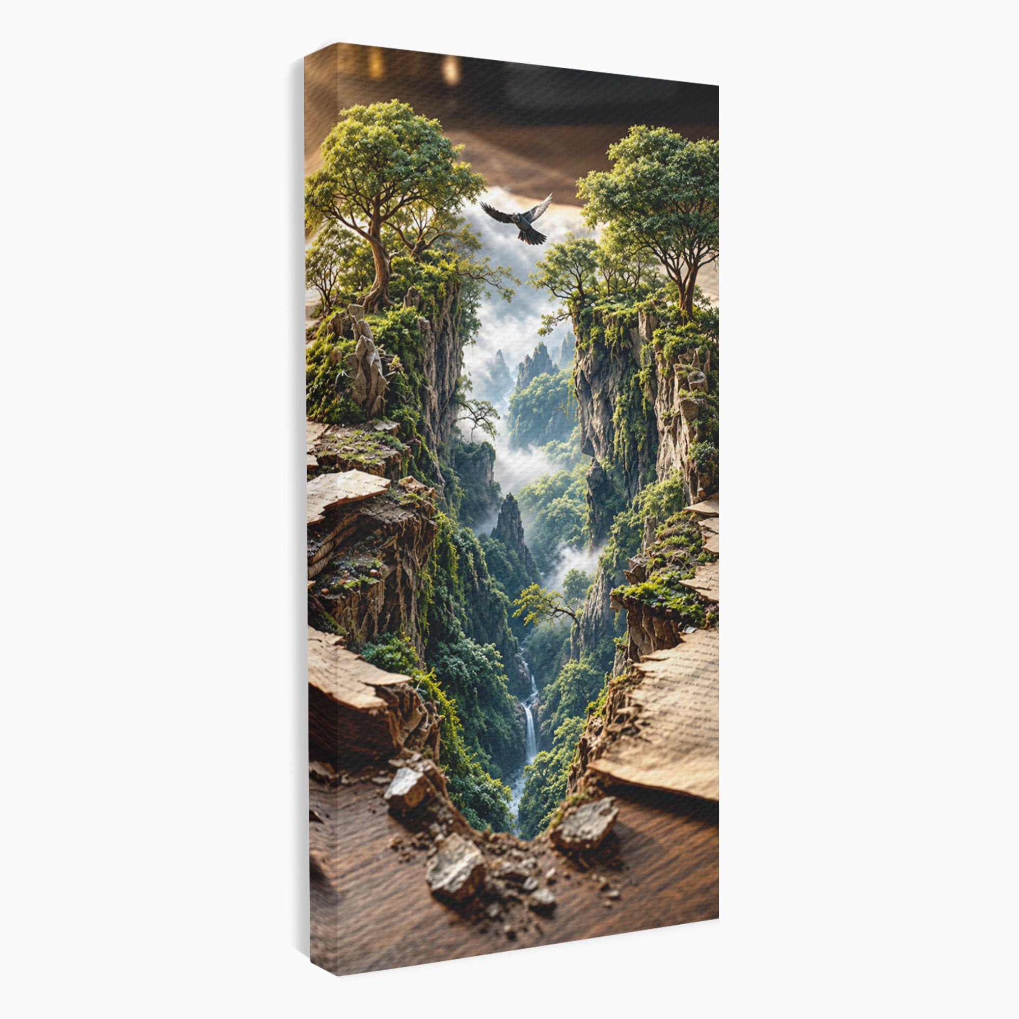 Tablou Canvas Premium LuxCanva® U1193, Lumea Din Carte, Peisaj, Fantezie, Carti, Natura, Living, Culori Vibrante