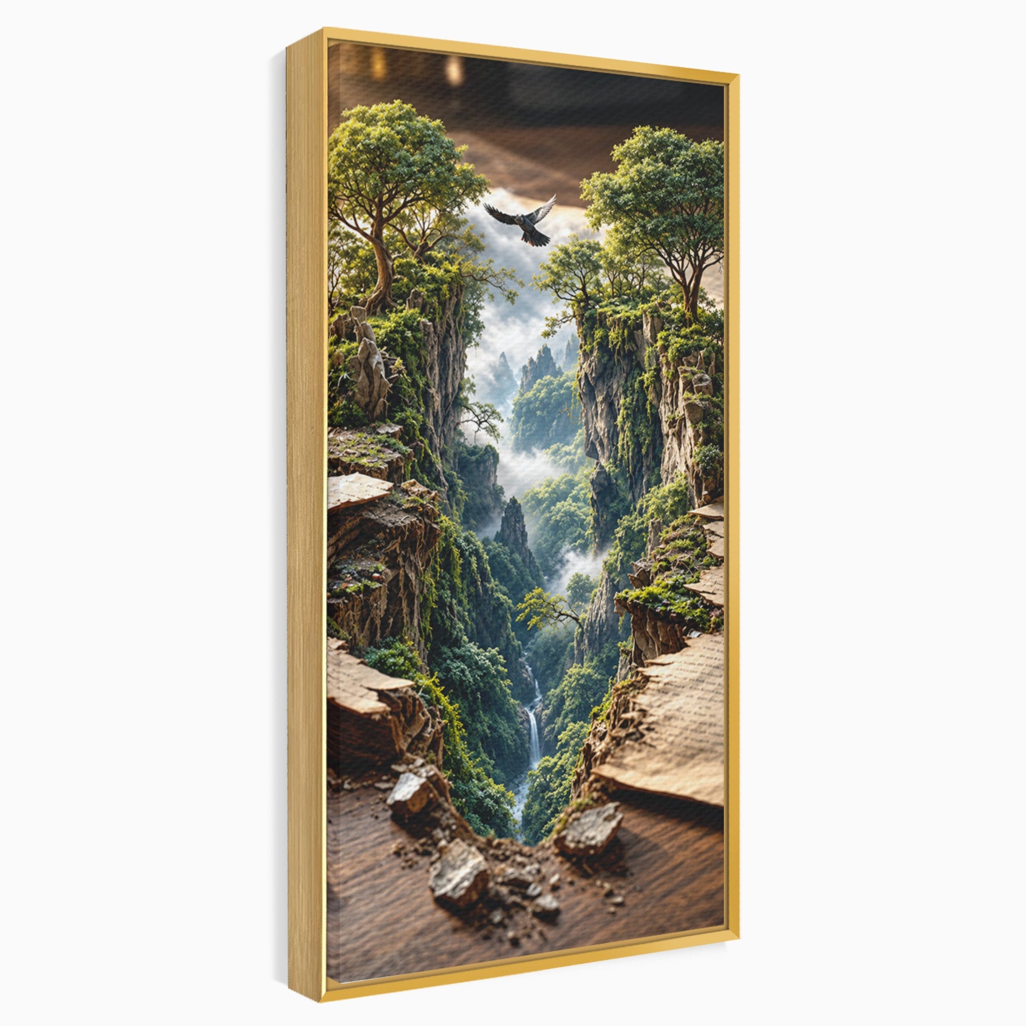 Tablou Canvas Premium LuxCanva® U1193, Lumea Din Carte, Peisaj, Fantezie, Carti, Natura, Living, Culori Vibrante