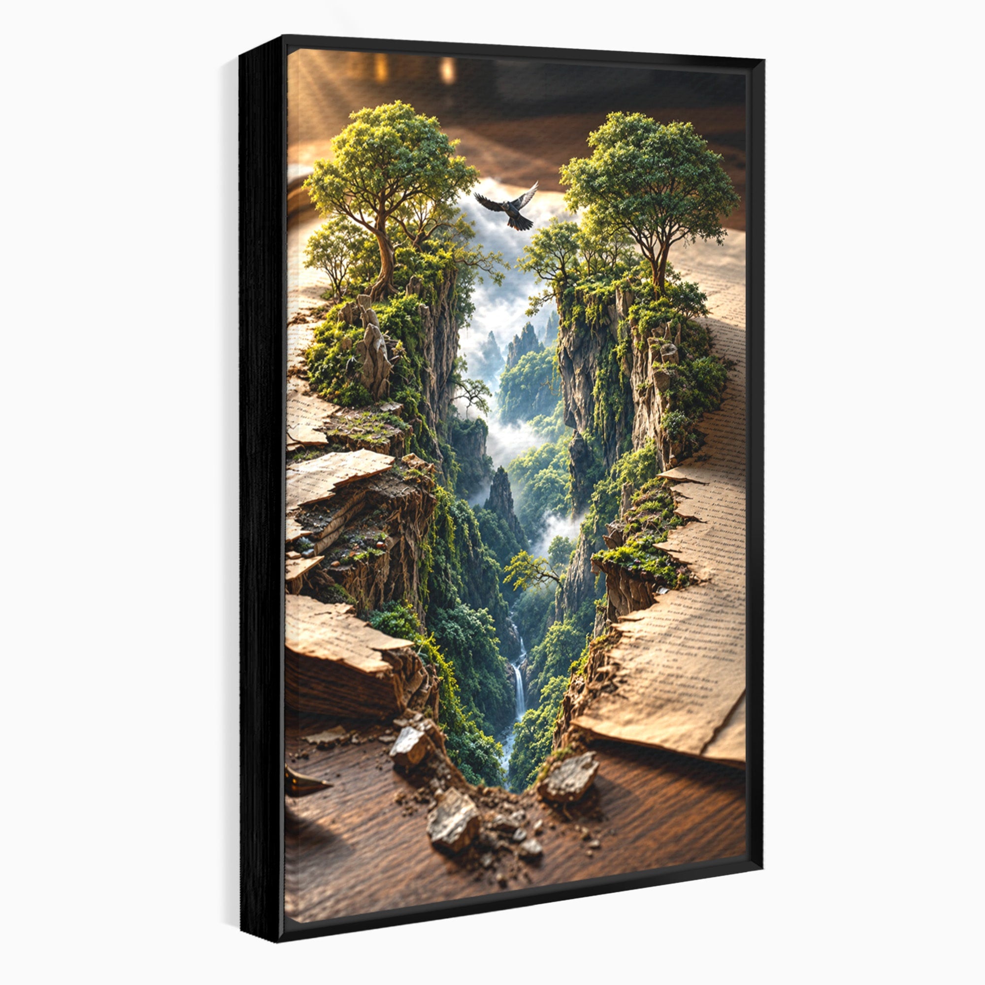 Tablou Canvas Premium LuxCanva® U1193, Lumea Din Carte, Peisaj, Fantezie, Carti, Natura, Living, Culori Vibrante