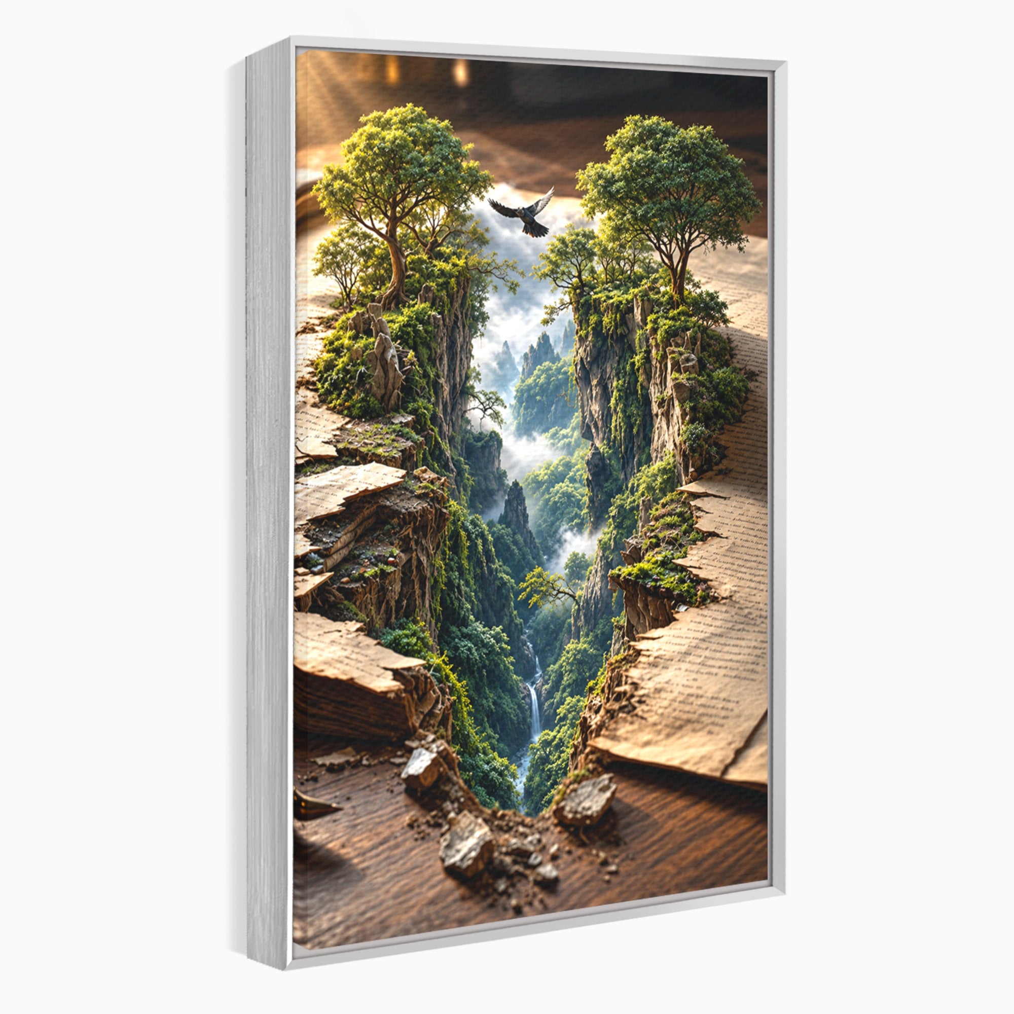 Tablou Canvas Premium LuxCanva® U1193, Lumea Din Carte, Peisaj, Fantezie, Carti, Natura, Living, Culori Vibrante