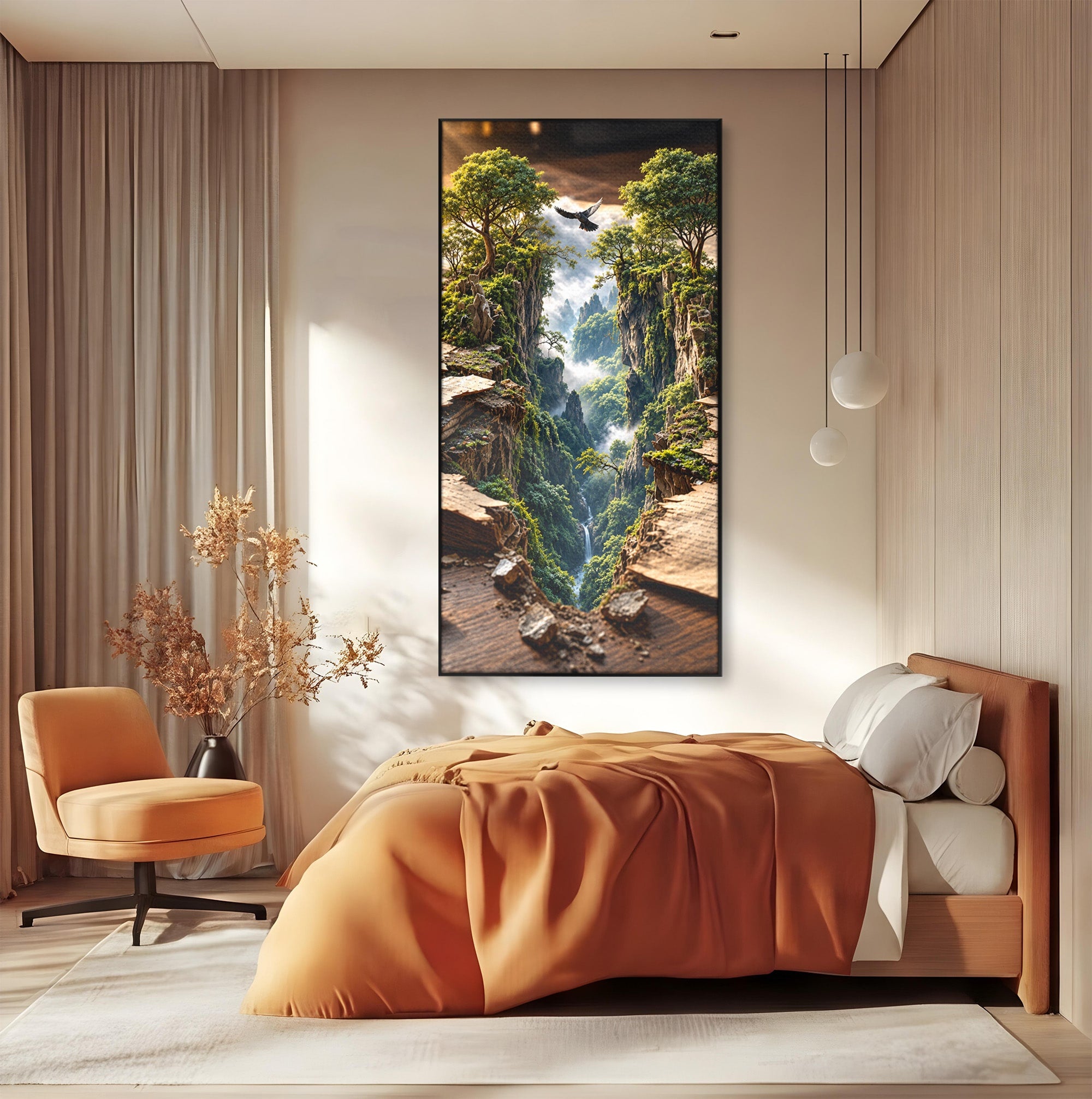 Tablou Canvas Premium LuxCanva® U1193, Lumea Din Carte, Peisaj, Fantezie, Carti, Natura, Living, Culori Vibrante