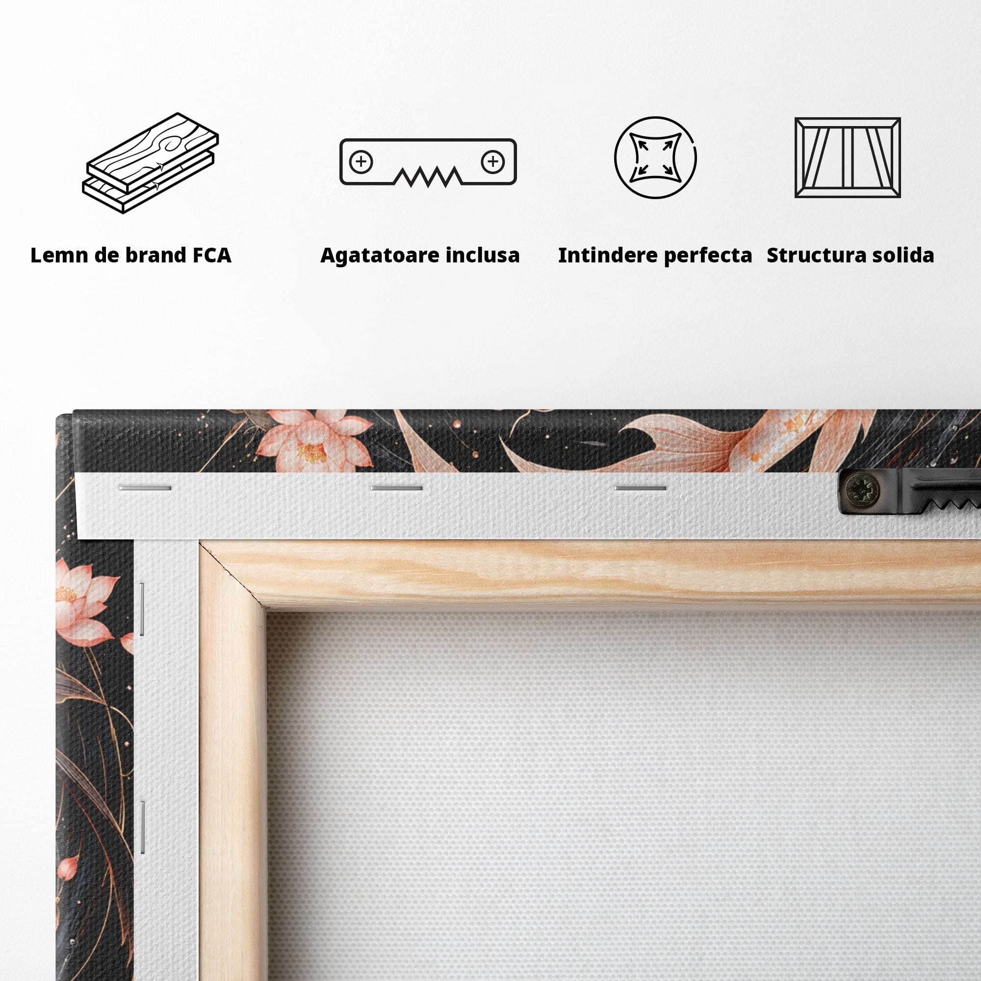 Tablou Canvas Premium LuxCanva® U1194, Pesti Yin Si Yang, Pesti, Natura, Dormitor, Armonie, Yin Yang, Culori Vibrante