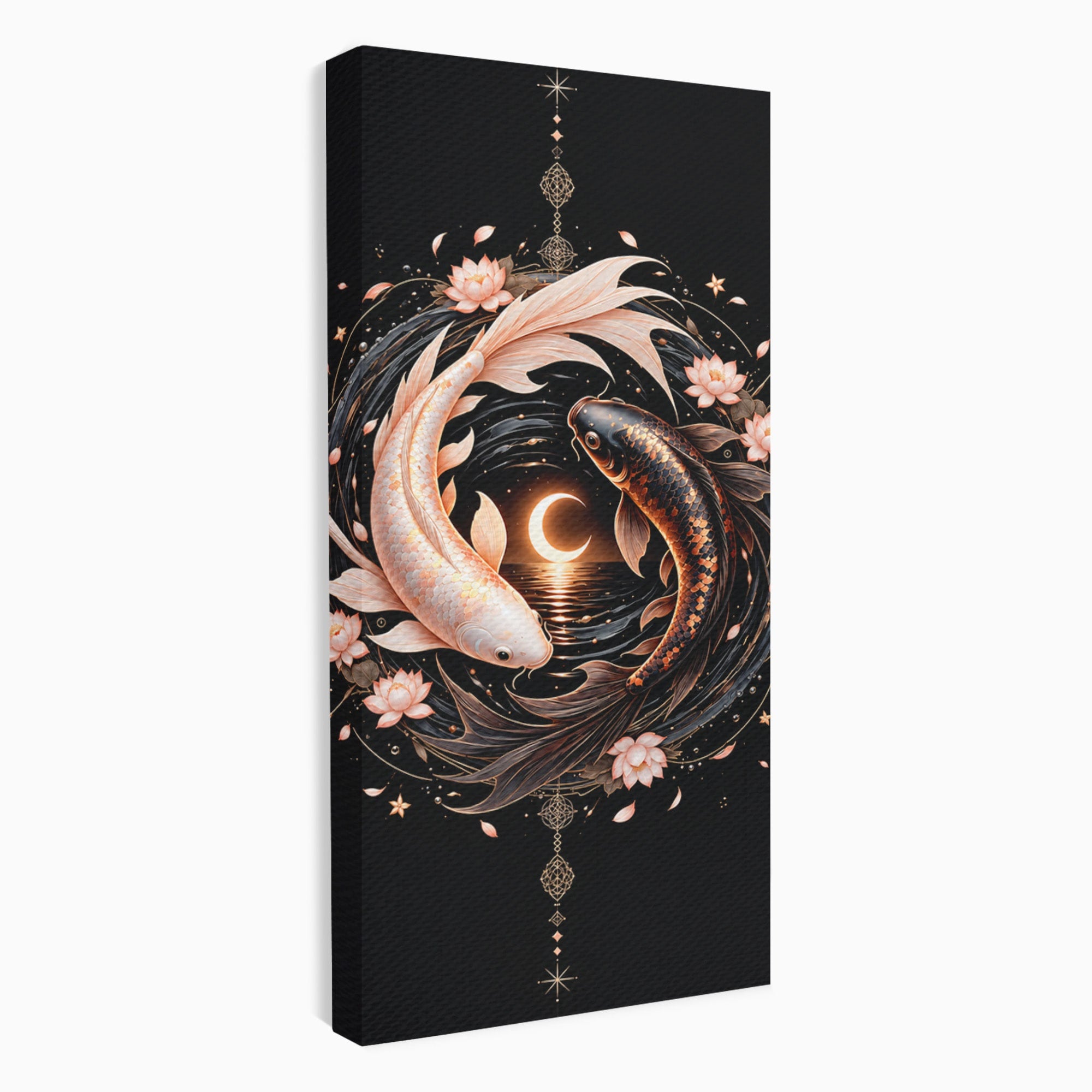 Tablou Canvas Premium LuxCanva® U1194, Pesti Yin Si Yang, Pesti, Natura, Dormitor, Armonie, Yin Yang, Culori Vibrante