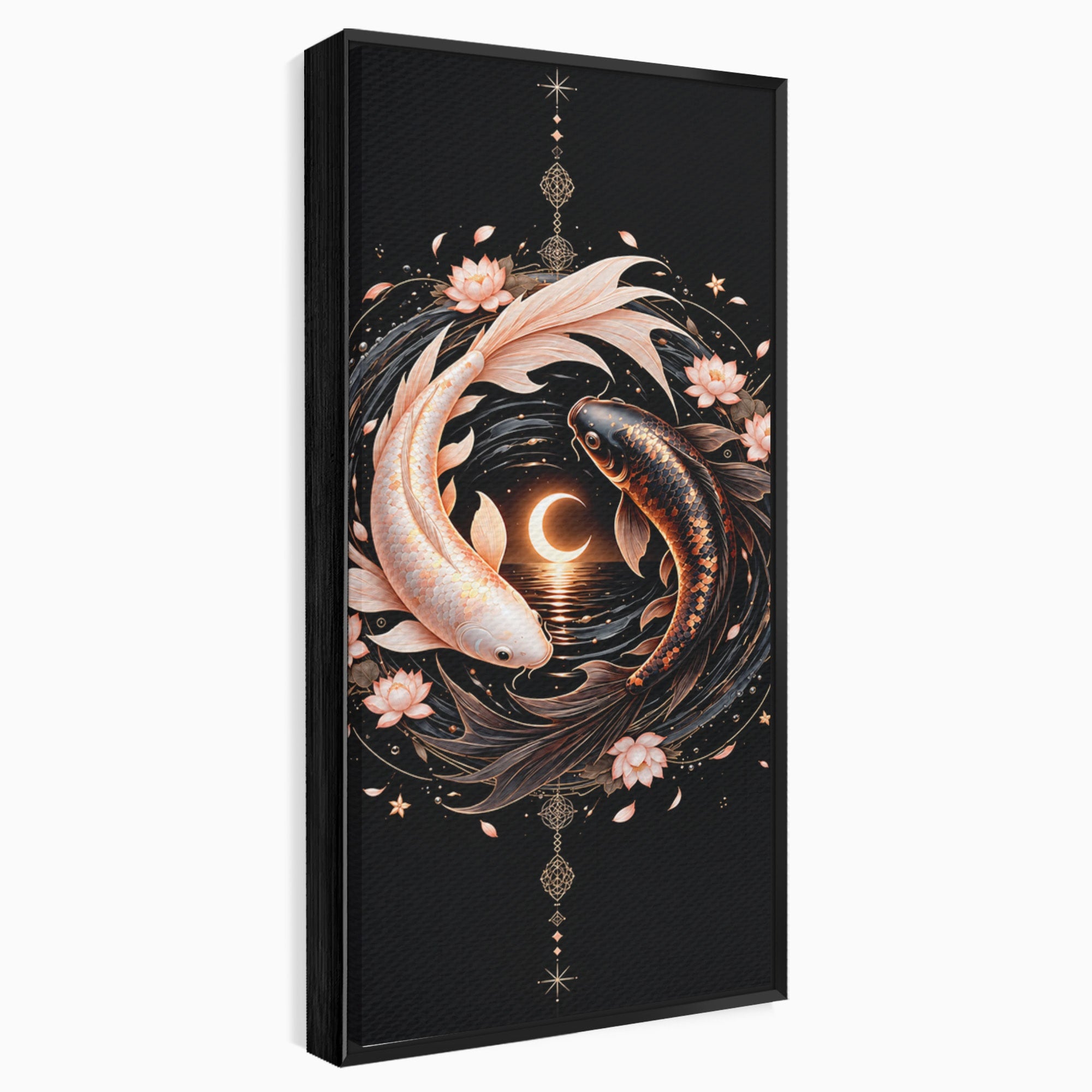 Tablou Canvas Premium LuxCanva® U1194, Pesti Yin Si Yang, Pesti, Natura, Dormitor, Armonie, Yin Yang, Culori Vibrante