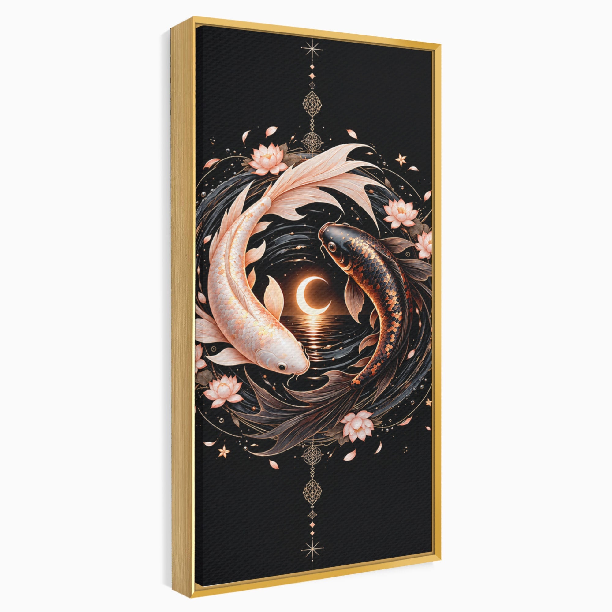 Tablou Canvas Premium LuxCanva® U1194, Pesti Yin Si Yang, Pesti, Natura, Dormitor, Armonie, Yin Yang, Culori Vibrante