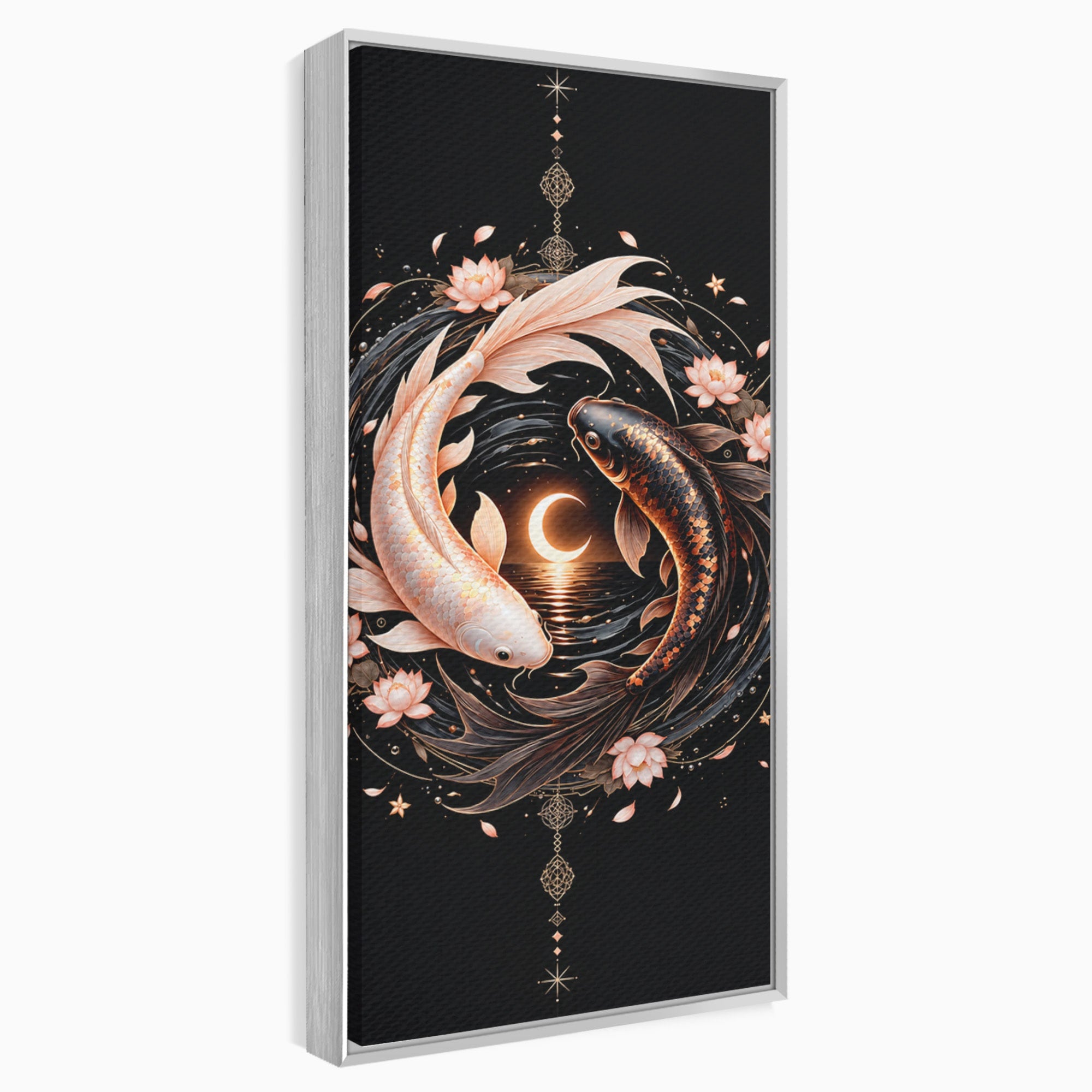 Tablou Canvas Premium LuxCanva® U1194, Pesti Yin Si Yang, Pesti, Natura, Dormitor, Armonie, Yin Yang, Culori Vibrante