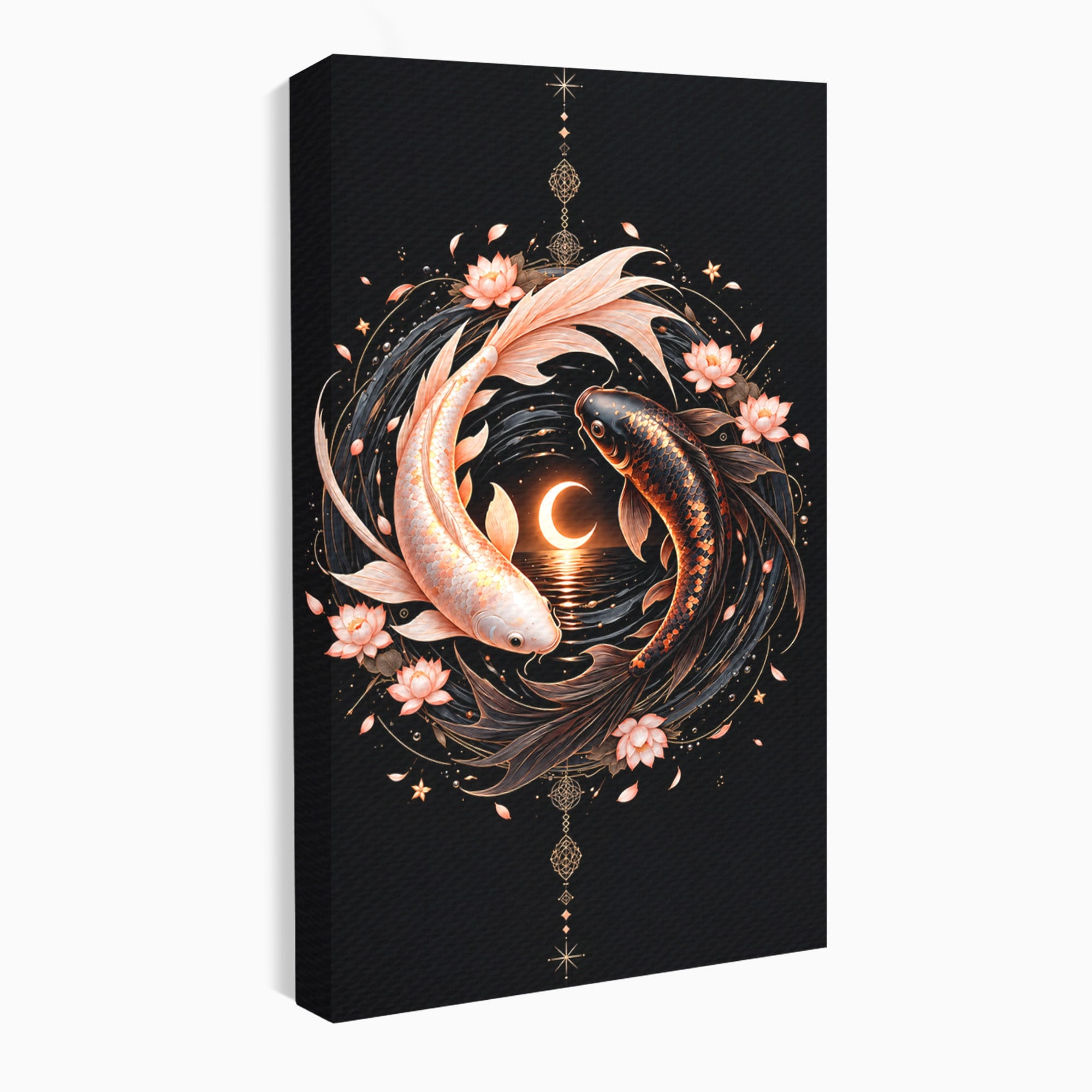 Tablou Canvas Premium LuxCanva® U1194, Pesti Yin Si Yang, Pesti, Natura, Dormitor, Armonie, Yin Yang, Culori Vibrante