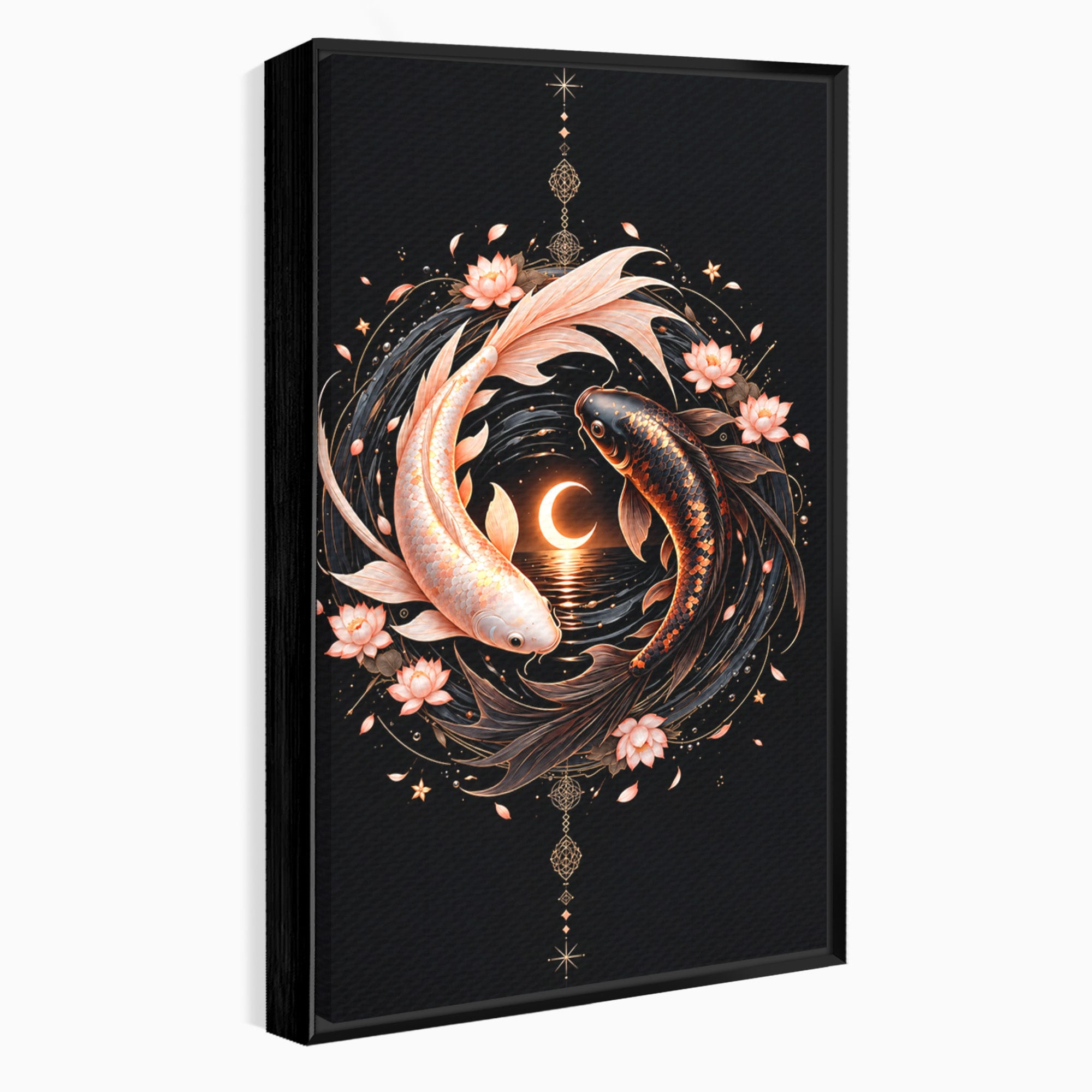Tablou Canvas Premium LuxCanva® U1194, Pesti Yin Si Yang, Pesti, Natura, Dormitor, Armonie, Yin Yang, Culori Vibrante