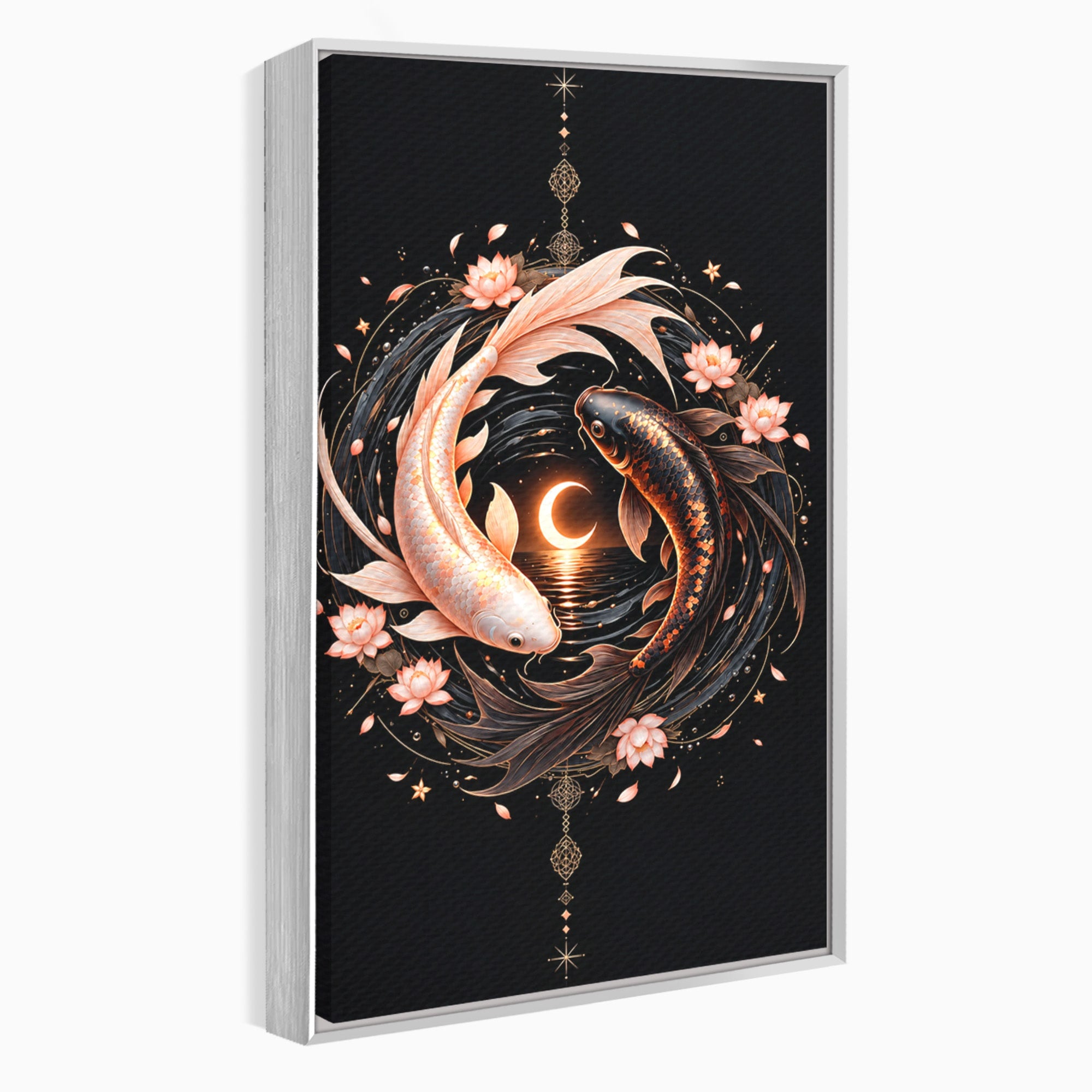 Tablou Canvas Premium LuxCanva® U1194, Pesti Yin Si Yang, Pesti, Natura, Dormitor, Armonie, Yin Yang, Culori Vibrante