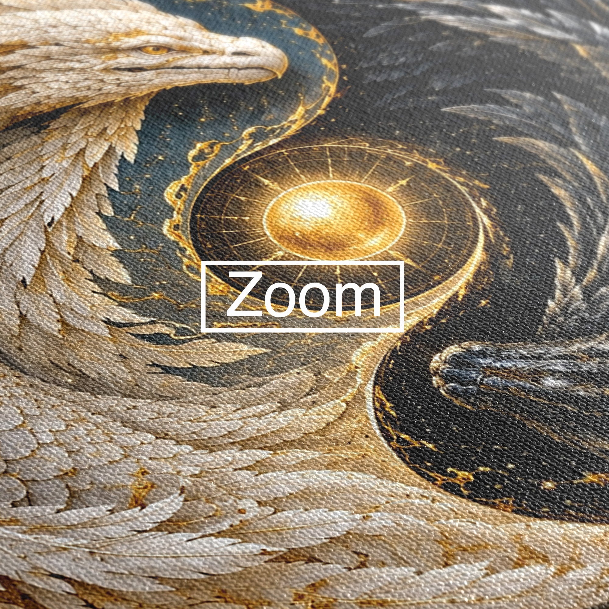 Tablou Canvas Premium LuxCanva® U1196, Dragonul Yin Si Yang, Mitologie, Echilibru, Fantezie, Dormitor, Dragon, Culori Vibrante