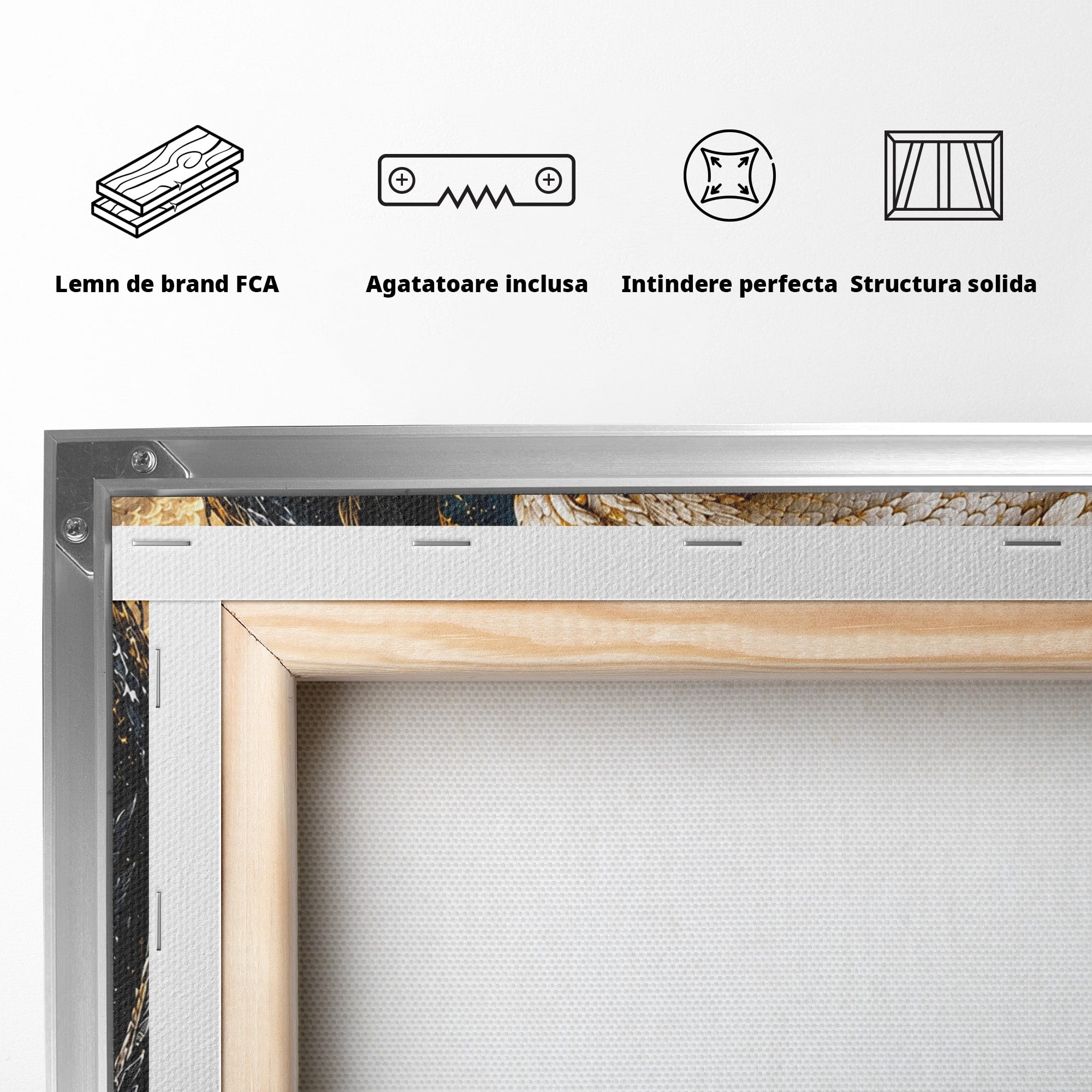 Tablou Canvas Premium LuxCanva® U1196, Dragonul Yin Si Yang, Mitologie, Echilibru, Fantezie, Dormitor, Dragon, Culori Vibrante