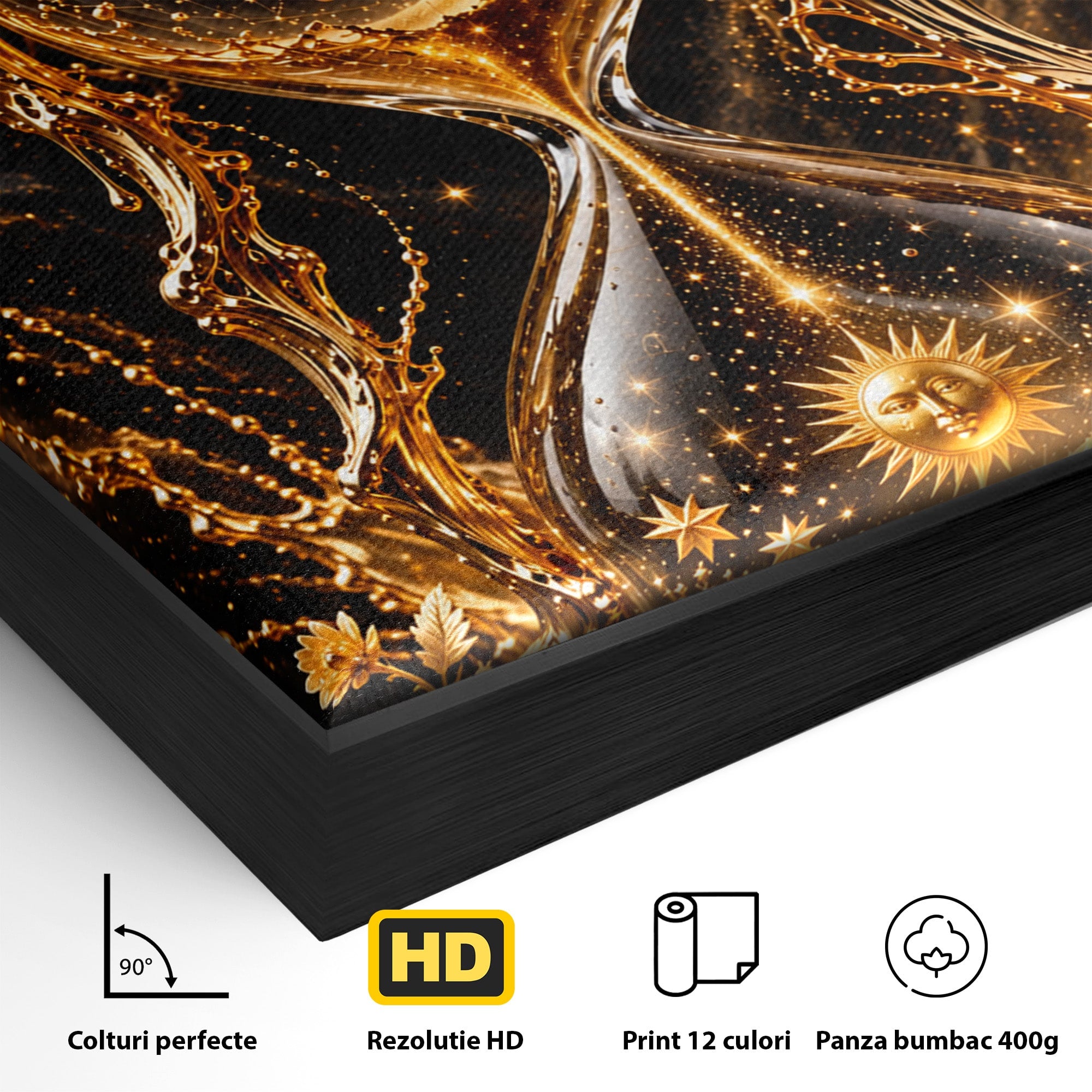Tablou Canvas Premium LuxCanva® U1200, Clepsidra Cosmica, Univers, Timp, Cosmos, Clepsidra, Dormitor, Living, Culori Vibrante