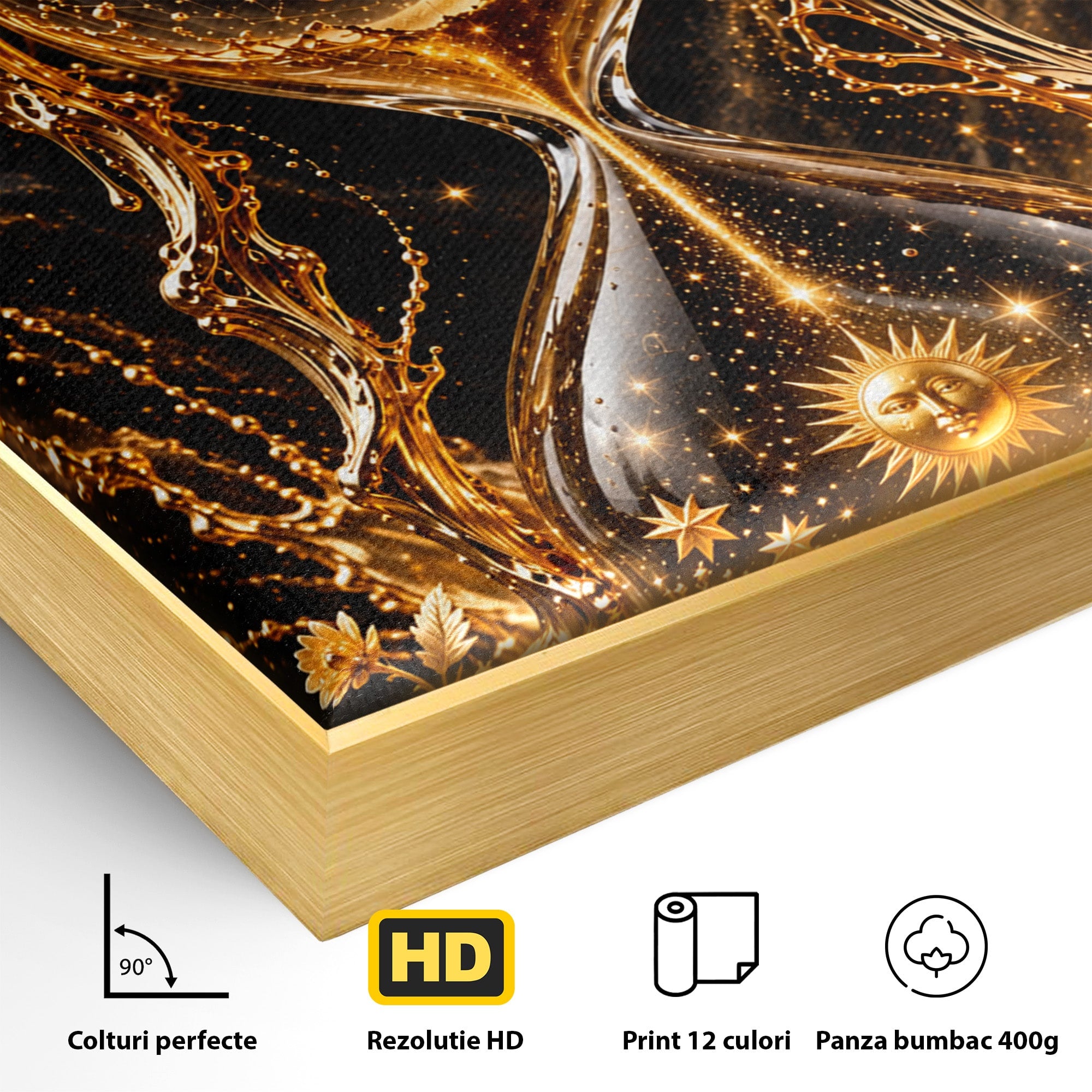 Tablou Canvas Premium LuxCanva® U1200, Clepsidra Cosmica, Univers, Timp, Cosmos, Clepsidra, Dormitor, Living, Culori Vibrante