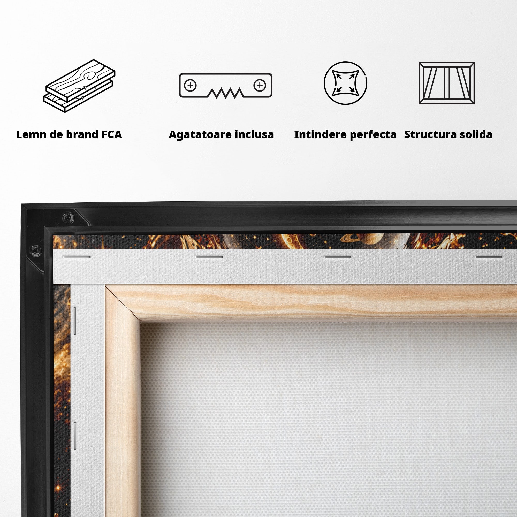 Tablou Canvas Premium LuxCanva® U1200, Clepsidra Cosmica, Univers, Timp, Cosmos, Clepsidra, Dormitor, Living, Culori Vibrante