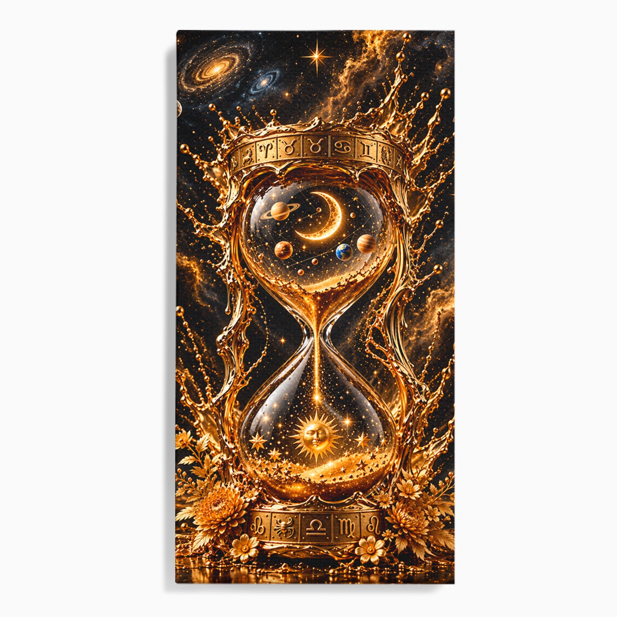 Tablou Canvas Premium LuxCanva® U1200, Clepsidra Cosmica, Univers, Timp, Cosmos, Clepsidra, Dormitor, Living, Culori Vibrante