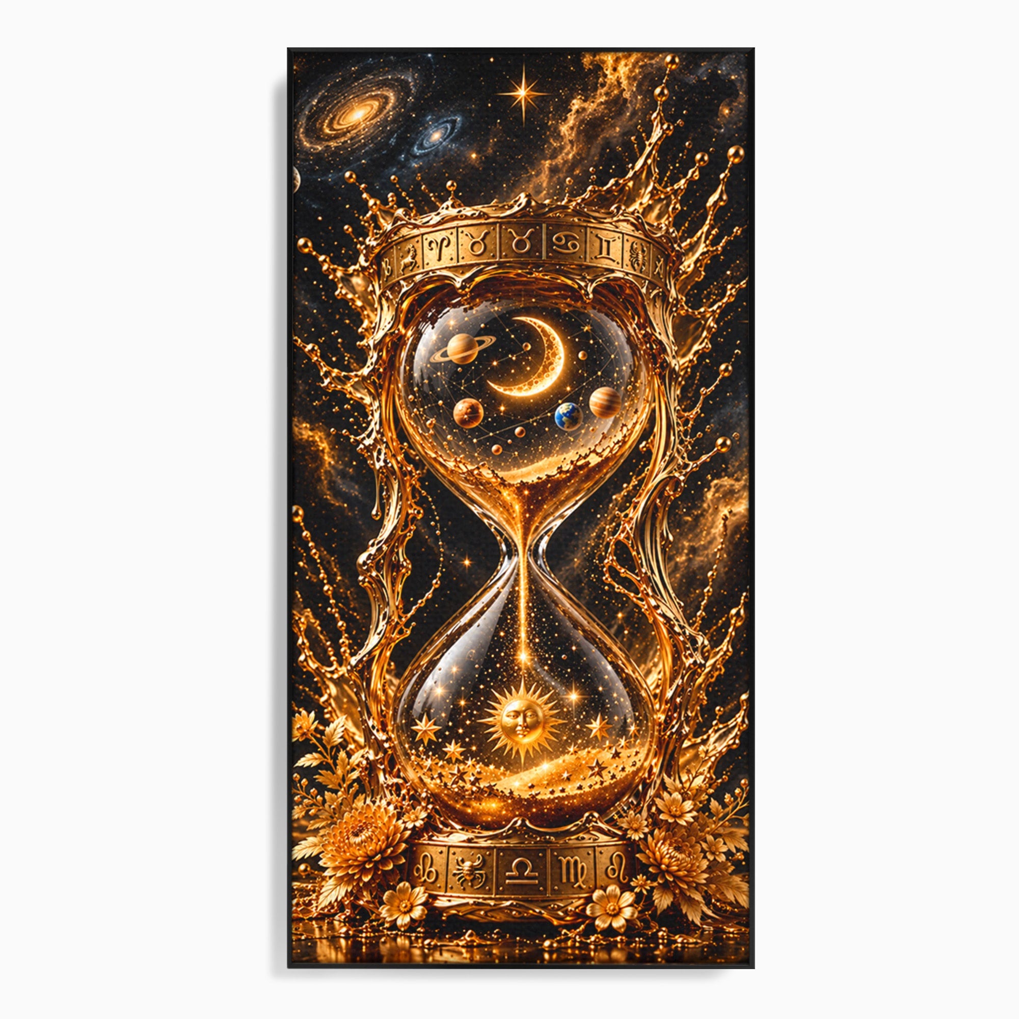 Tablou Canvas Premium LuxCanva® U1200, Clepsidra Cosmica, Univers, Timp, Cosmos, Clepsidra, Dormitor, Living, Culori Vibrante