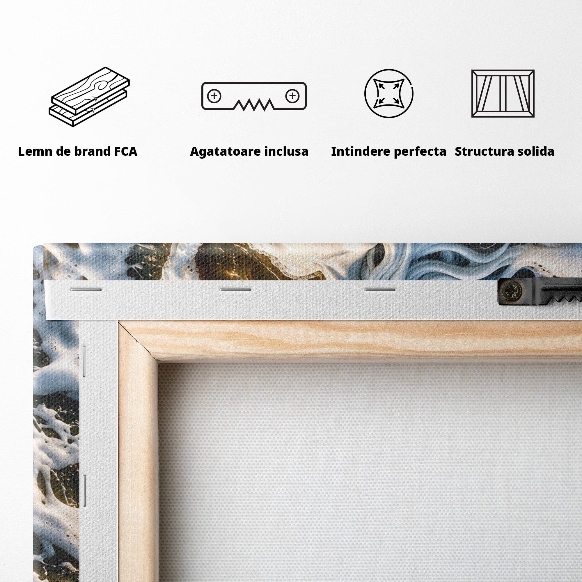 Tablou Canvas Premium LuxCanva® U1202, Suflet în Valuri, Sirena, Ocean, Valuri, Mitologie, Dormitor, Culori Vibrante