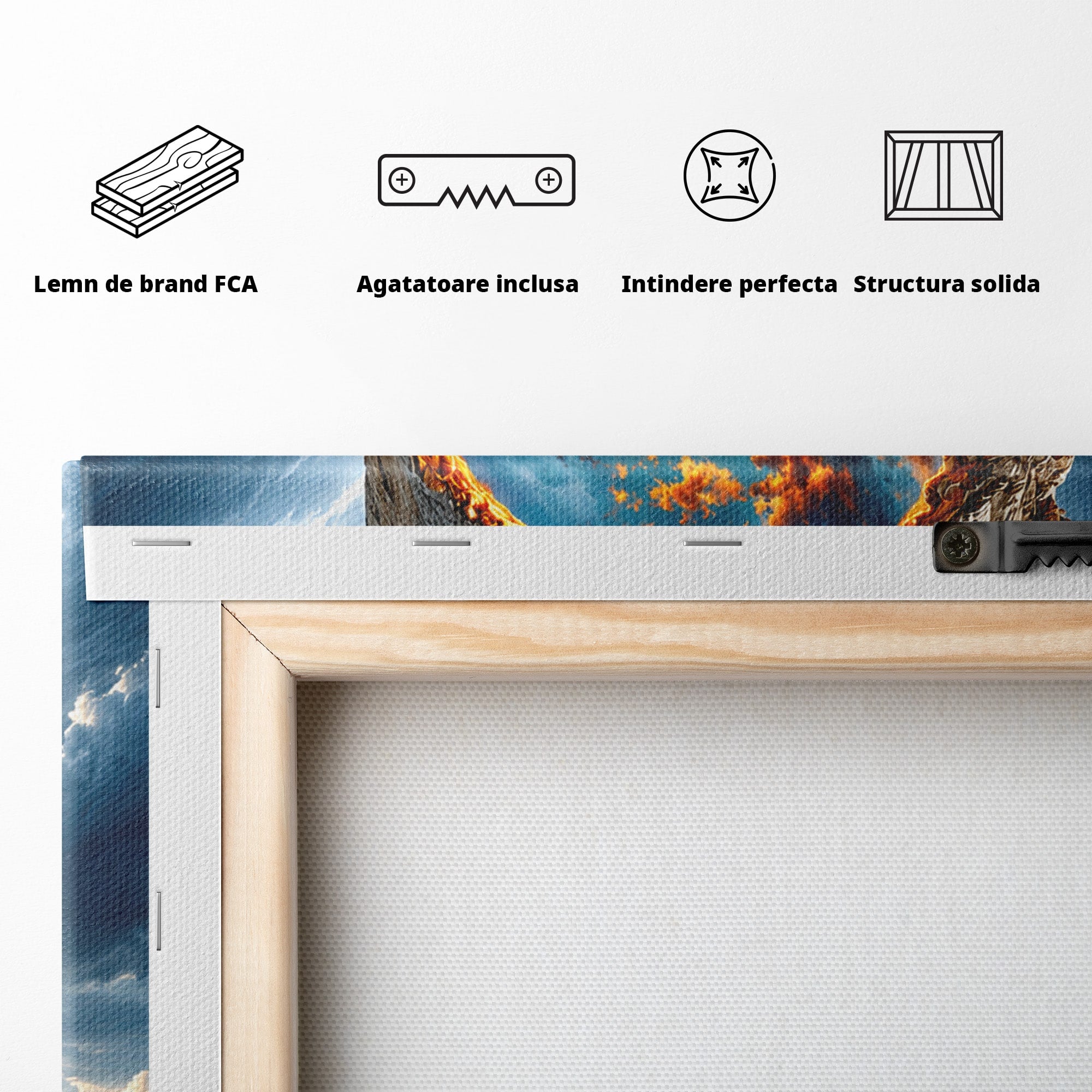 Tablou Canvas Premium LuxCanva® U1204, Portalul Spre Paradis, Peisaj, Mare, Apus, Vapor, Calatorie, Living, Culori Vibrante